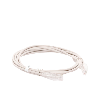 Cable de Parcheo Slim UTP Cat6A - 3 Metros (9.84 Pies) Gris, Diámetro Reducido (28 AWG)