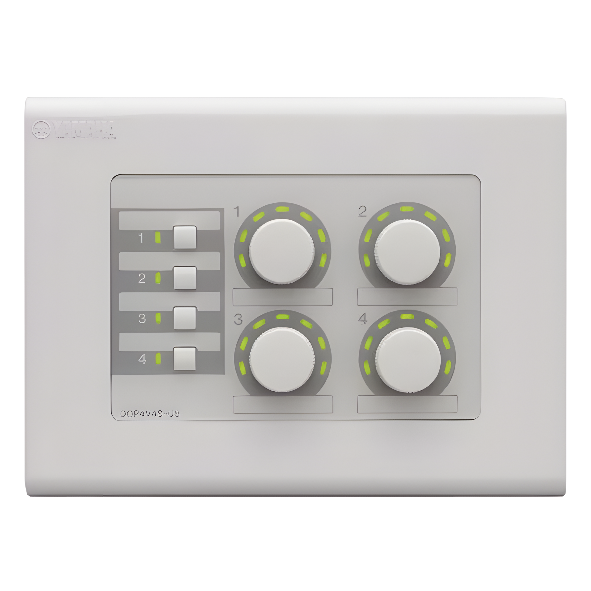 Panel de Control Digital / 4 Perillas de Volumen / 4 Switches Configurables / RS-485 / CAT5 / 8 Zonas MTX / 2 Zonas MA-PA — YAMAHA · SKU DCP4V4S