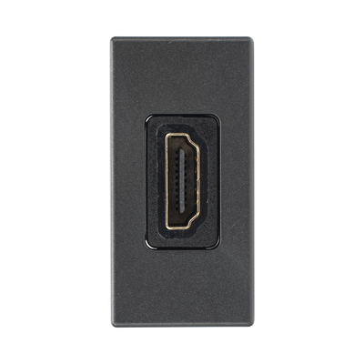 Módulo HDMI / Conector Hembra-Hembra / Full HD y 4K / Acabado Negro / Sistema Modular K45 — SIMON · SKU SM-HDMI-N