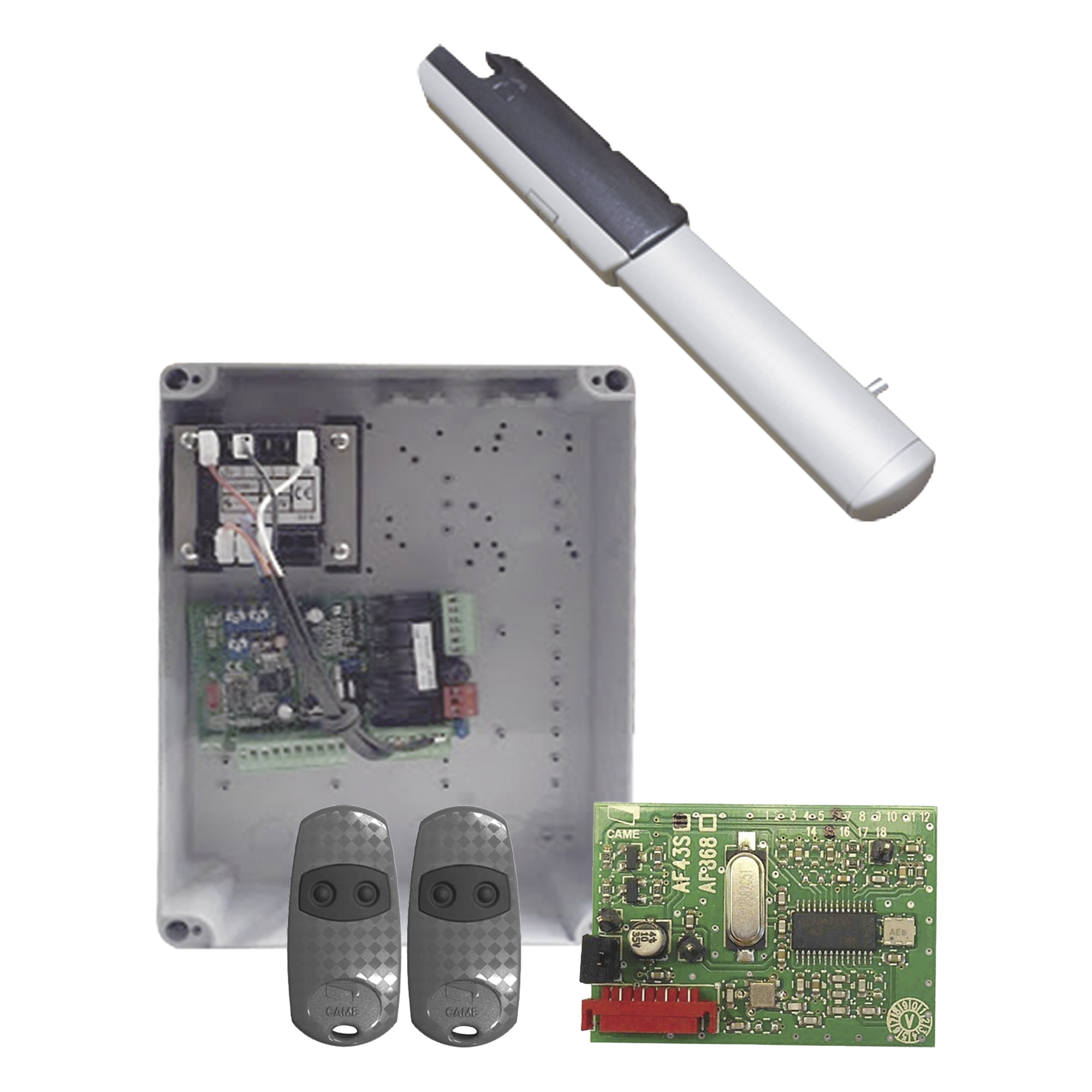 Kit de Operadores para Portones Vehiculares Abatibles de 2 Hojas / 3 m (9.8 ft) / 400 kg (880 lb) / Uso Residencial — CAME · SKU KIT-ATI-3010