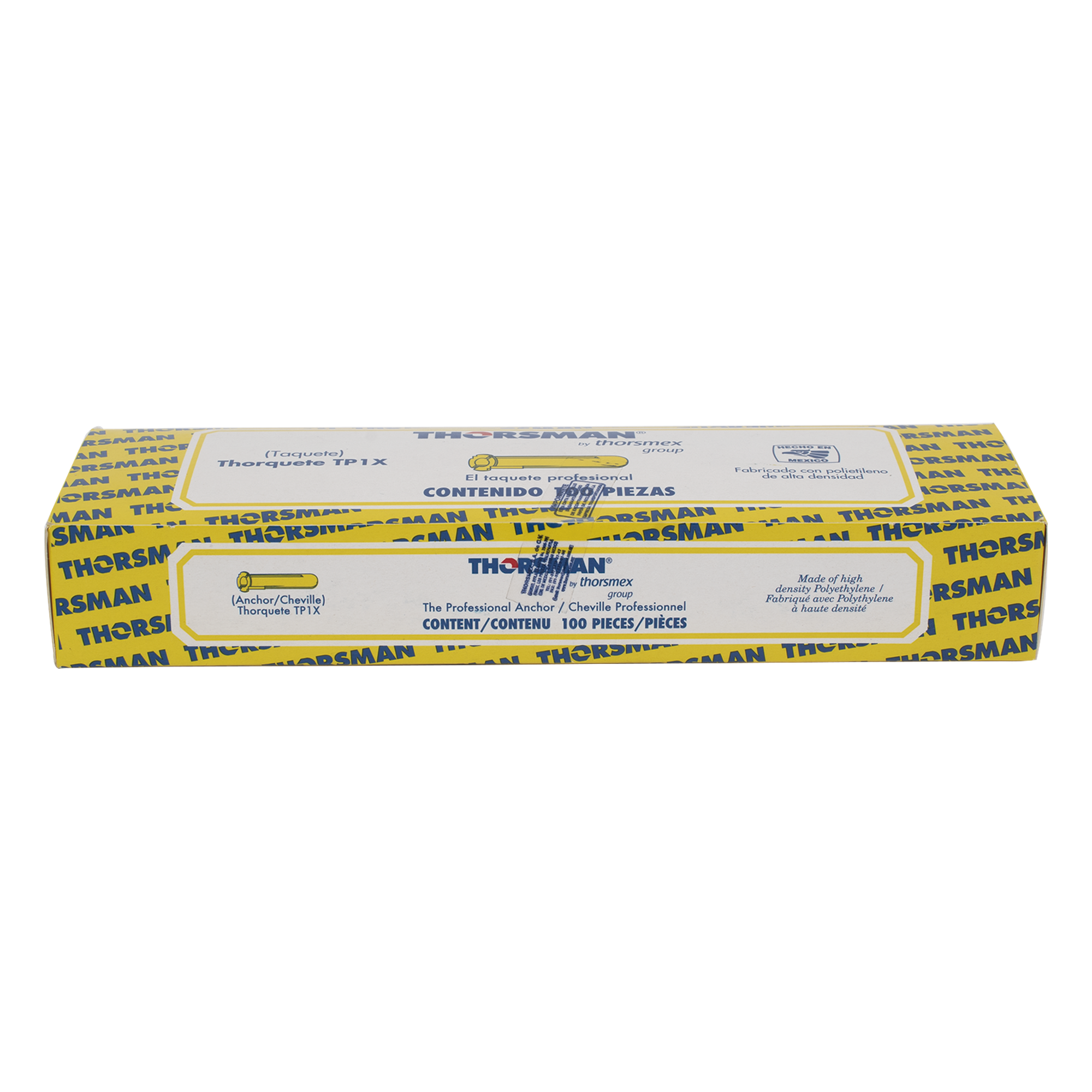 Taquete de Fijación / Doble Expansión Multidireccional / Tornillo 8 mm x 1" (25.4 mm) / 100 Piezas / Carga 50 kg / Rango Térmico -50°C a +80°C