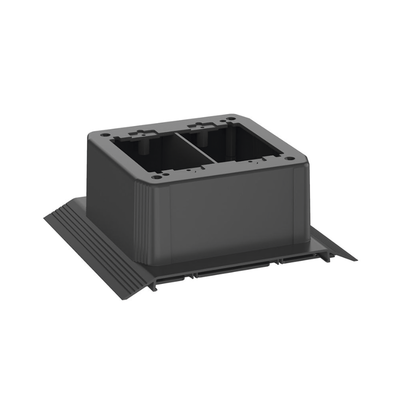 Caja de Conexión Doble, Para Uso con Canaleta de Piso AFR4BCBL6, Material PVC Rígido, Color Negro 
