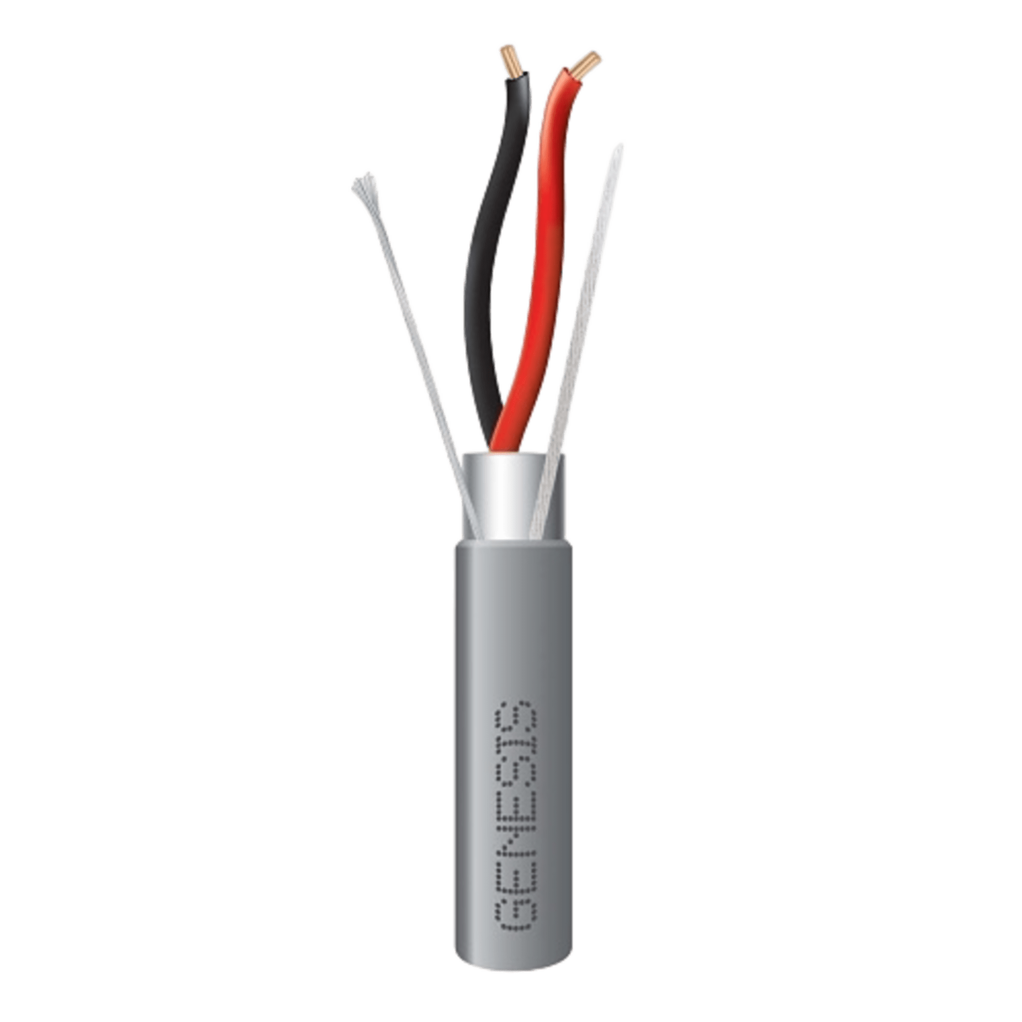 Cable para Alarma / 2x18 AWG / Blindado / Riser / 152 m (500 ft) / Gris — GENESIS · SKU 2214-5009