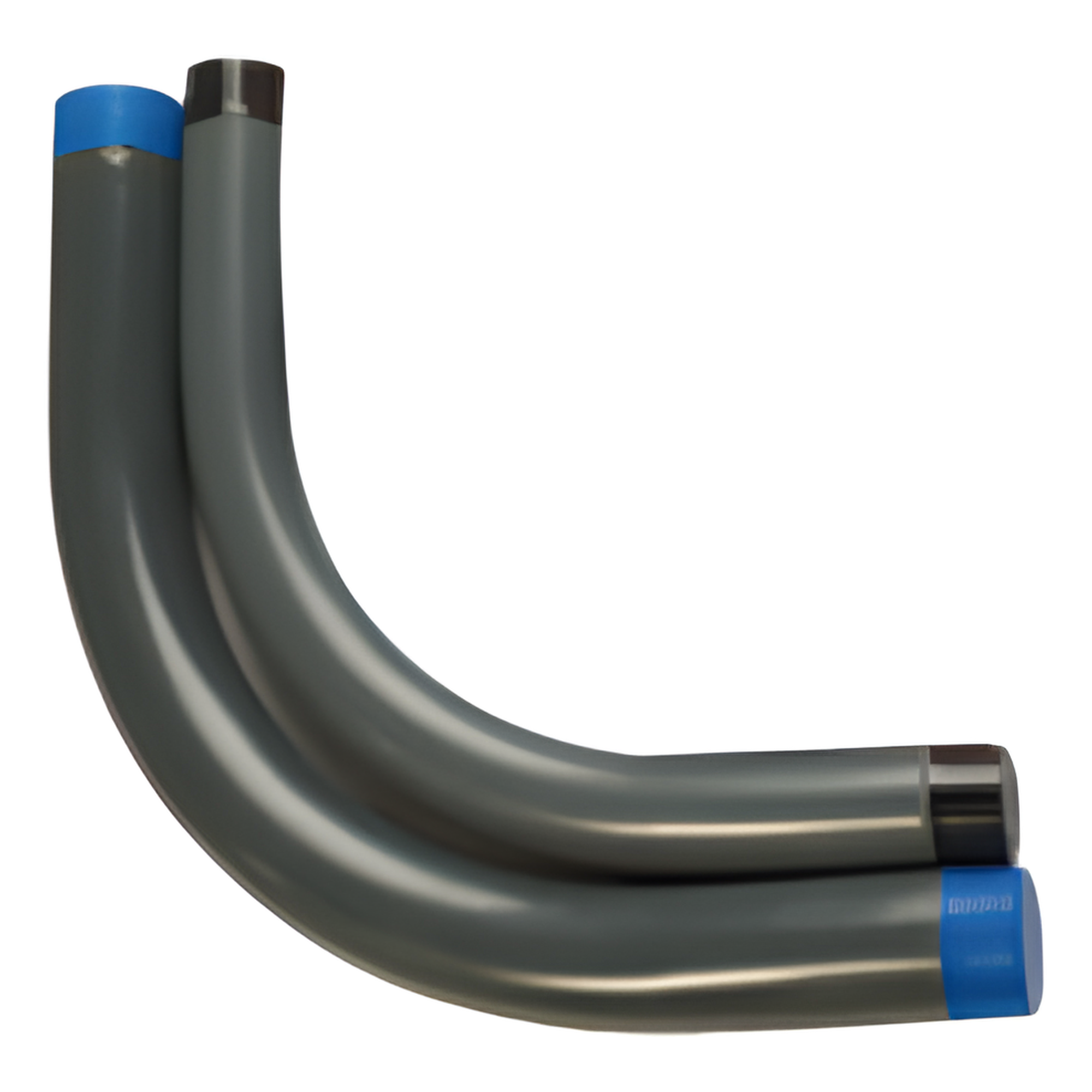 Codo Conduit Rígido / Aluminio 6063 / Recubrimiento PVC 40 mils / Uretano en Rosas / 3/4" (19 mm) / IK09 / Anti-corrosivo — RAWELT · SKU CAL19PC