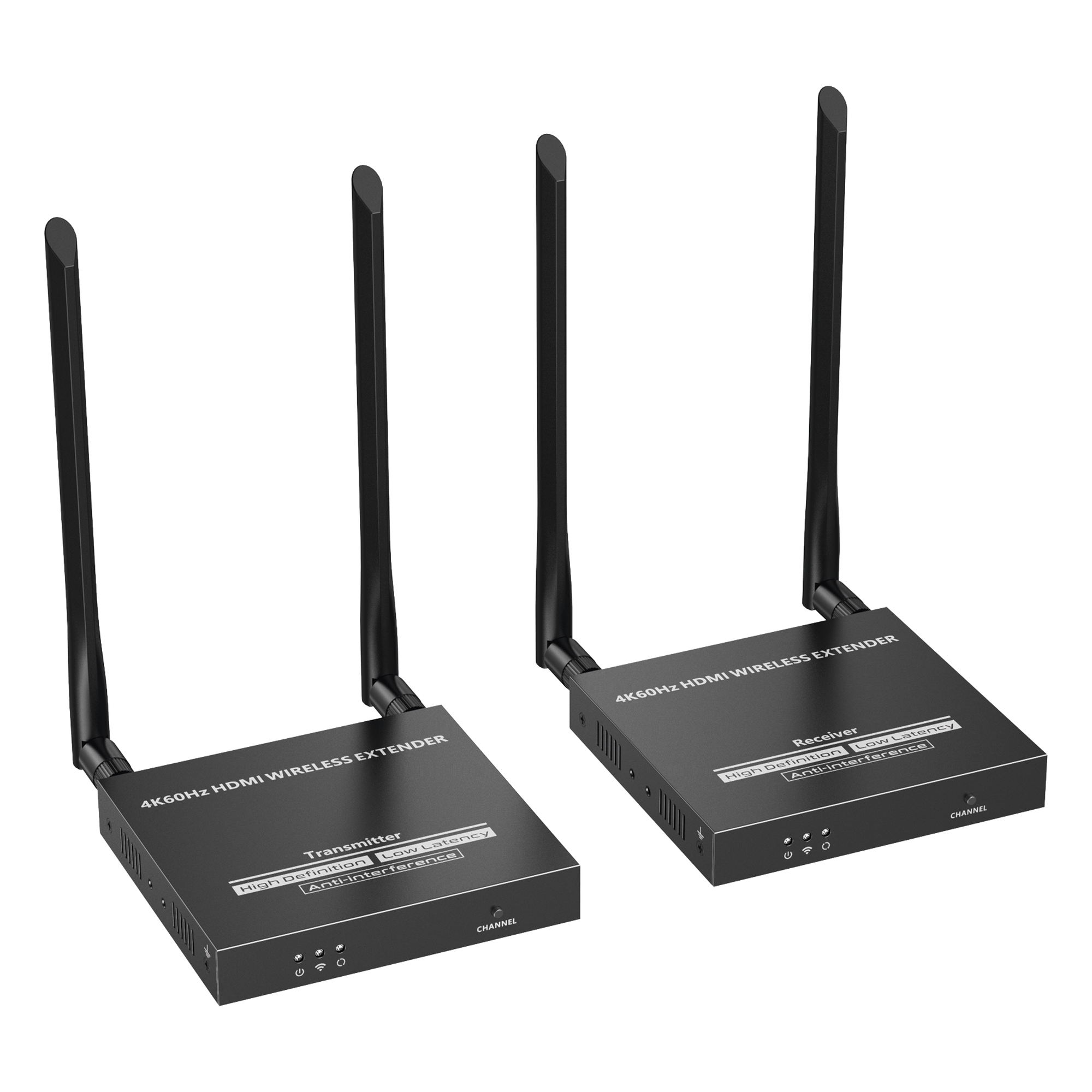Extensor HDMI Inalámbrico / 4K@60Hz / Transmisión 50 m (164 ft) / Banda 5.1-5.2 GHz / HDMI 2.0 / HDCP 2.2 / Latencia 130-180ms — EPCOM TITANIUM · SKU TT699