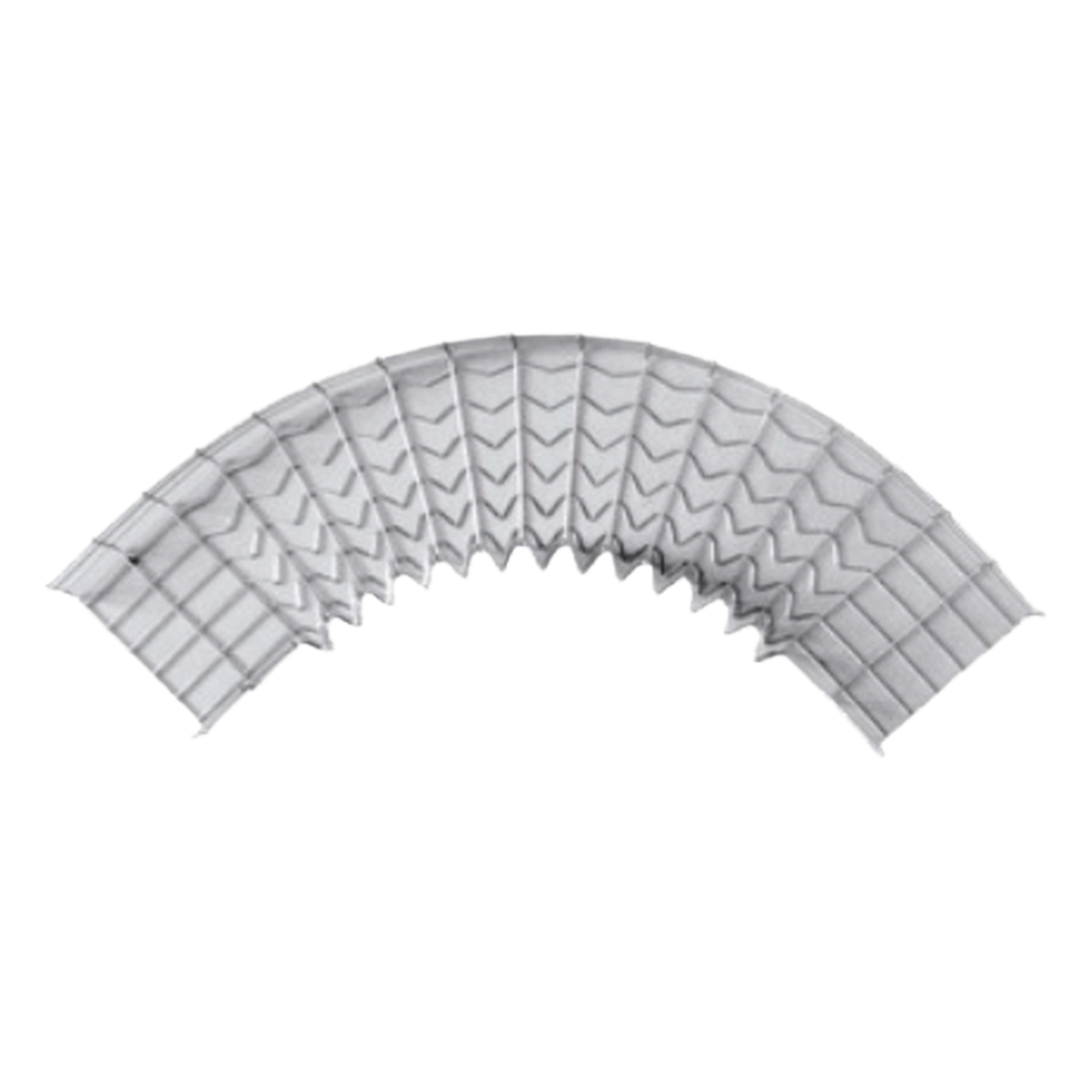 Curva Pre-Fabricada Horizontal / 90° / Peralte 54 mm / Ancho 300 mm / Acabado Electro Zinc 15-20 micras / Uso Interior Telecomunicaciones — CHAROFIL · SKU CH-C90-54/300EZ