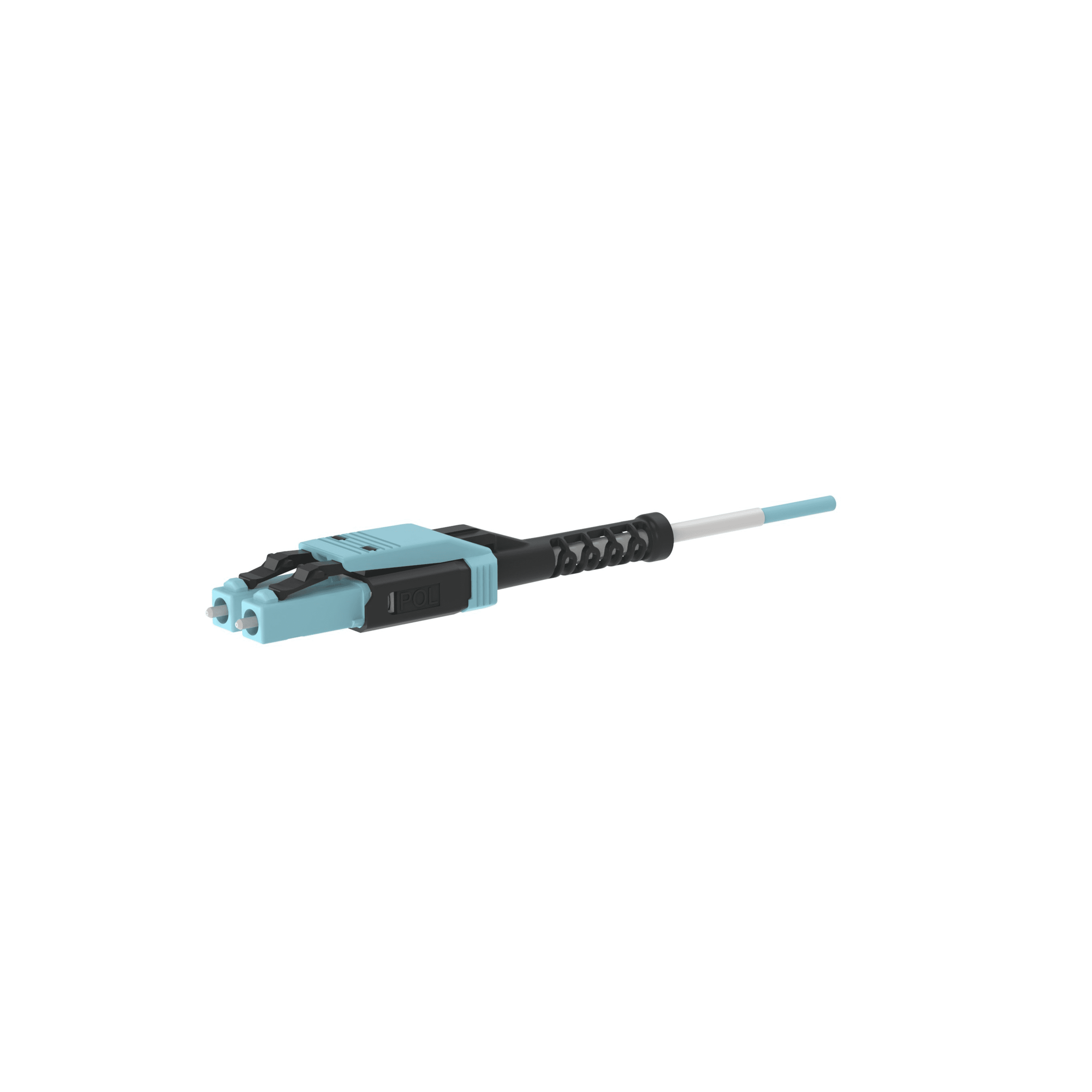 Jumper de Fibra Óptica / Multimodo 50/125 OM4 / LC-LC Uniboot Duplex / LSZH / Aqua / 3 m (9.84 ft)