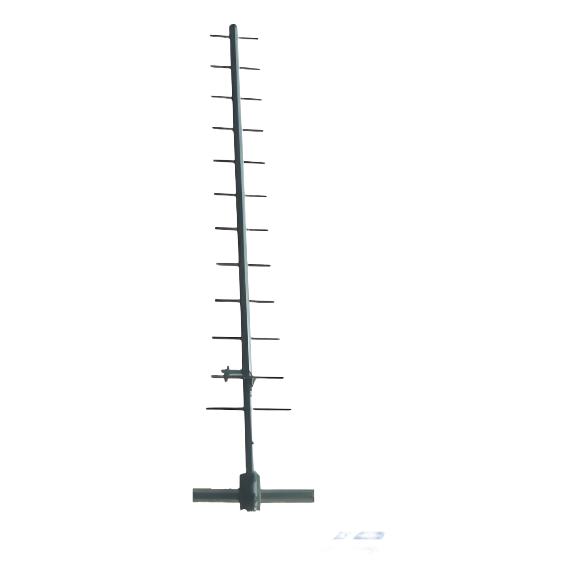 Antena Base UHF / Direccional Yagi 12 Elementos / 440-470 MHz / 12 dBi / 300W / 161 km/h — SYSCOM · SKU SD-45012