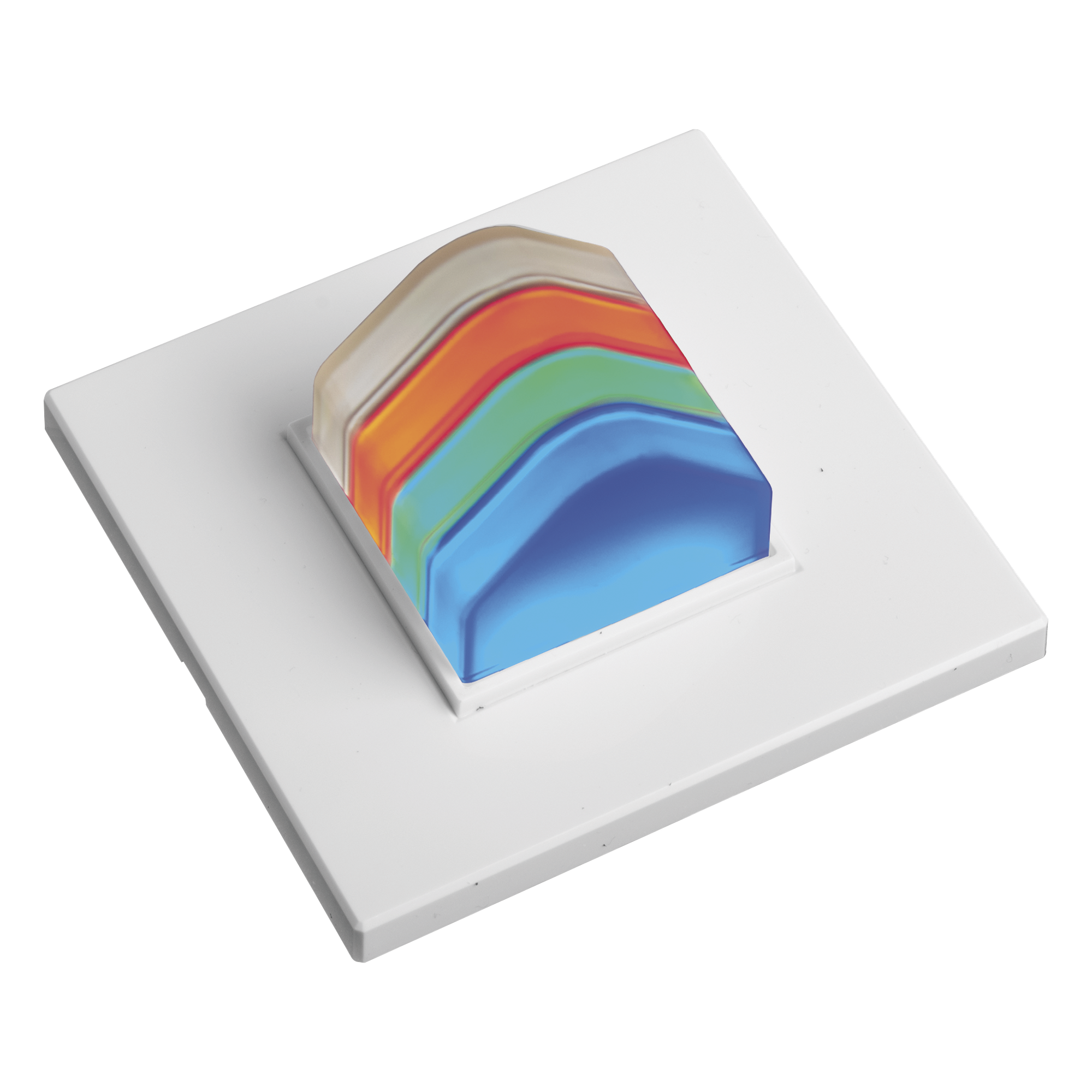 Luz de Indicación Hospitalaria Cuatricolor / 4 Segmentos Luminosos RGB / Alimentación 12 VCC / Bus RS485 / 45x45x30 mm / DIN VDE 0834 — IBERNEX · SKU NX0176