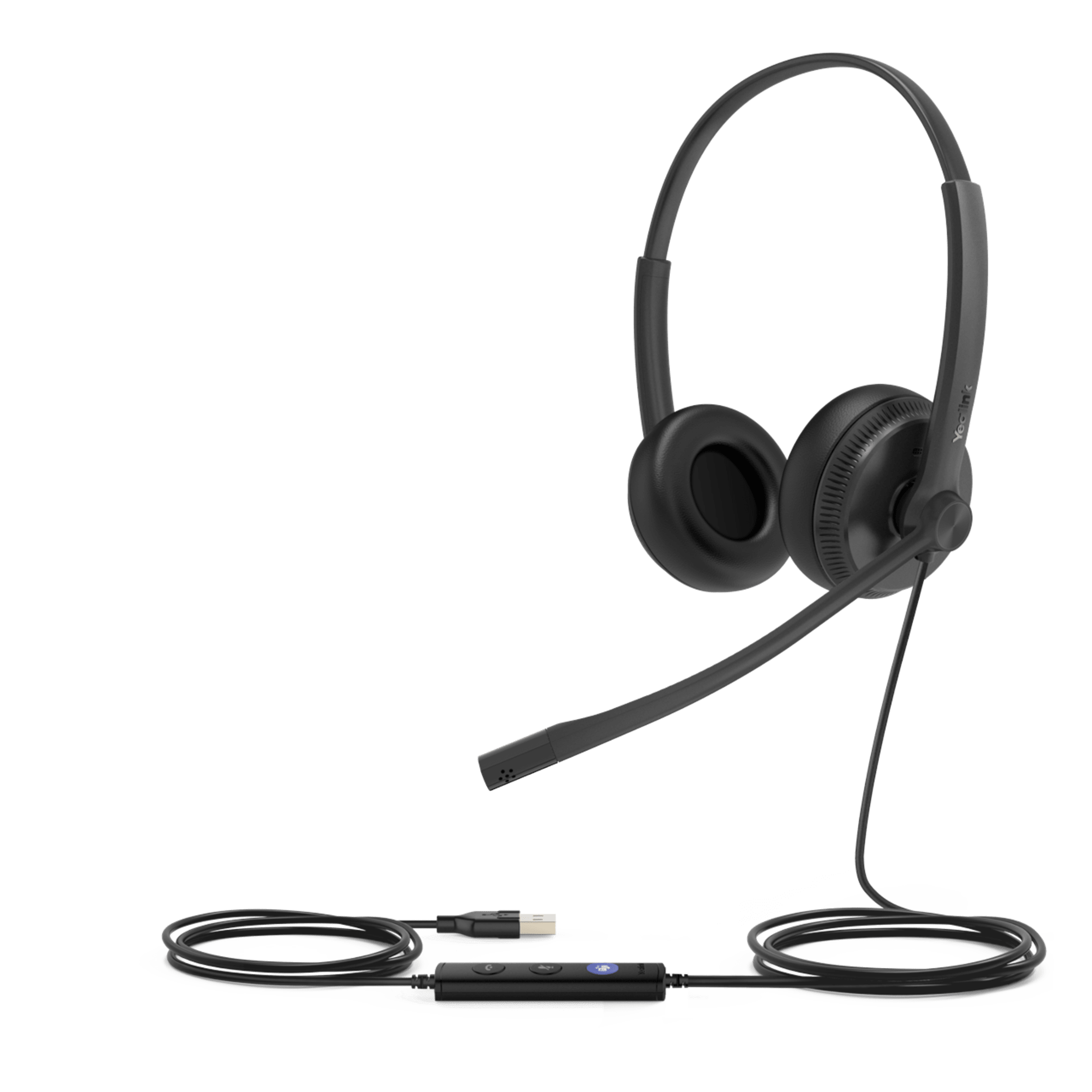 Auriculares USB / Dual / Microsoft Teams / Audio HD / Cancelación de Ruido Pasivo / USB-A / Control de Llamadas — YEALINK · SKU UH34-DUAL-TEAMS