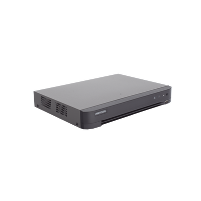 DVR 4 Canales TURBOHD + 2 Canales IP / 5 Megapixel Lite - 3K Lite / Audio de Dos Vías por Coaxitron / Reconocimiento Facial / ACUSENSE (Evista falsas alarmas) / 1 Bahía de Disco Duro / Salida de Video en Full HD 