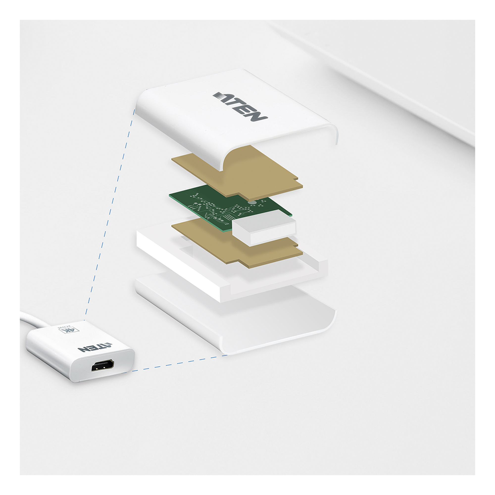 Adaptador activo / DisplayPort a HDMI / 4K@30Hz / Audio 7.1 / Plug & Play / 7.1 x 1.8 x 0.6 in