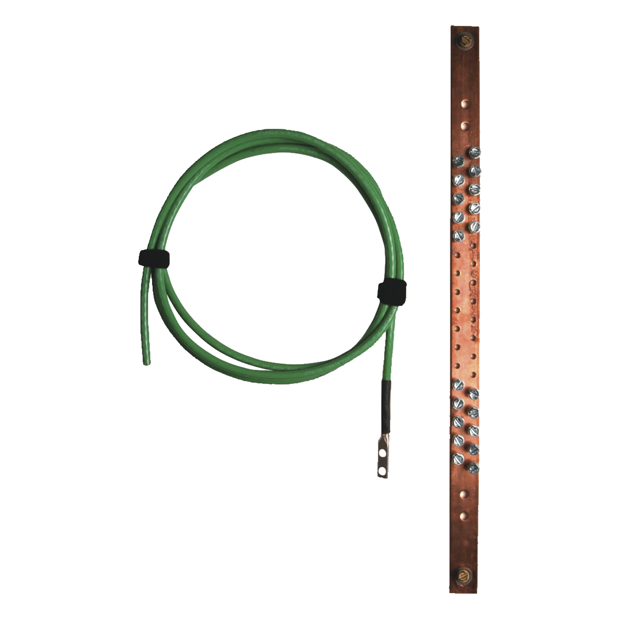 Barra de puesta a tierra / 19in / Cable 6 AWG 2m (6.56 ft) / Terminal compresión doble orificio — SIEMON · SKU VP-GRD