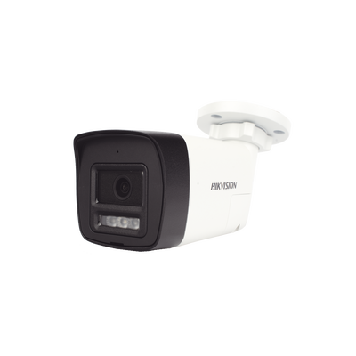 [Audio Bidireccional + Dual Light + ColorVu] Bala TURBOHD 3K  (5 Megapixel) / Lente 2.8 mm Angulo de vision 112° / 30 mts IR EXIR + 20 mts Luz Blanca / Micrófono y Bocina Integrado / Exterior IP67 / Metal / dWDR