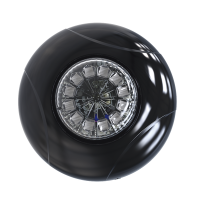 Estrobo Oculto de 12 LED, Brida negra, 12 Vcd, Clara, Lente transparente