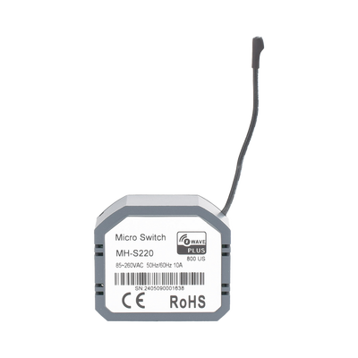 (ZWAVE) Micro modulo On/Off , para 1 circuito, doble control