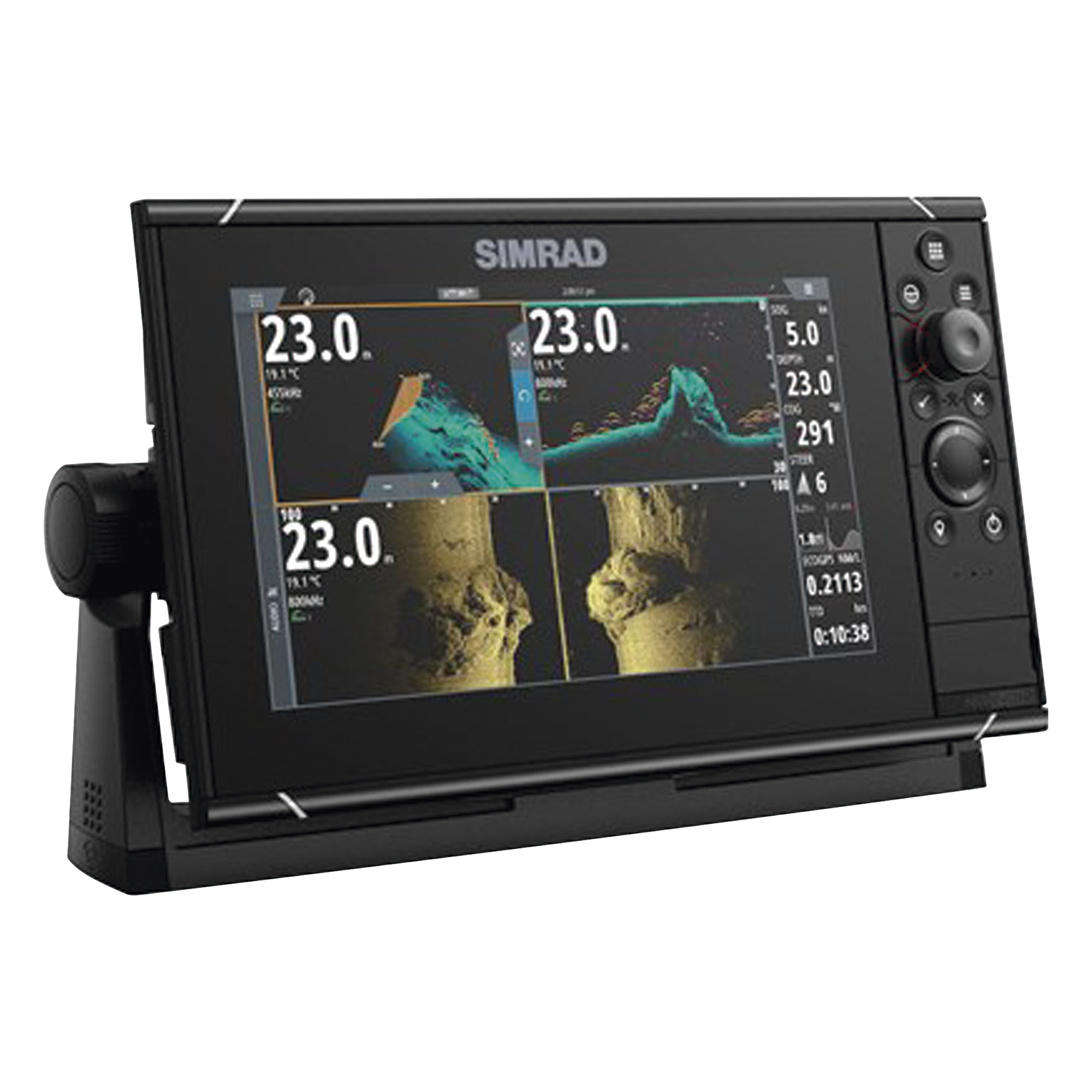 Pantalla Náutica / 9 Pulgadas SolarMAX IPS / Procesador iMX 8 / Ecosonda 1kW CHIRP Dual / GPS Integrado / Conectividad Inalámbrica / Montaje Flush o Bracket