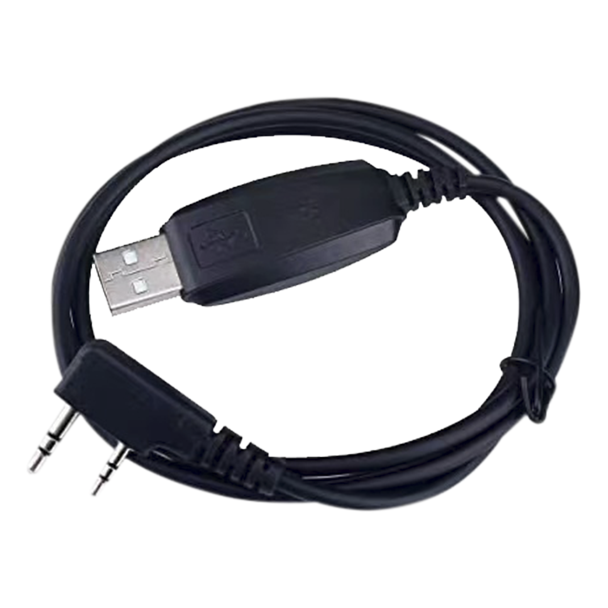 Cable de Programación USB / Conector Dual 2.5 mm y 3.5 mm / Longitud 100 cm (3.2 ft) / Windows 7/8/10 / Radios Analógicos y Digitales — TXPRO · SKU W13K