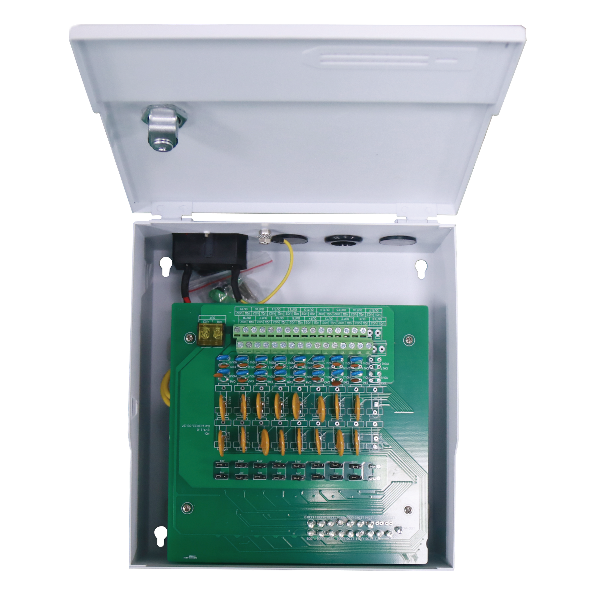 Fuente de Poder / Entrada 100-240 Vca / Salida 24 Vca / 20 A / 16 Canales / 36 W / Rango -25°C a 40°C / 8.5 x 7.95 x 3.86 in