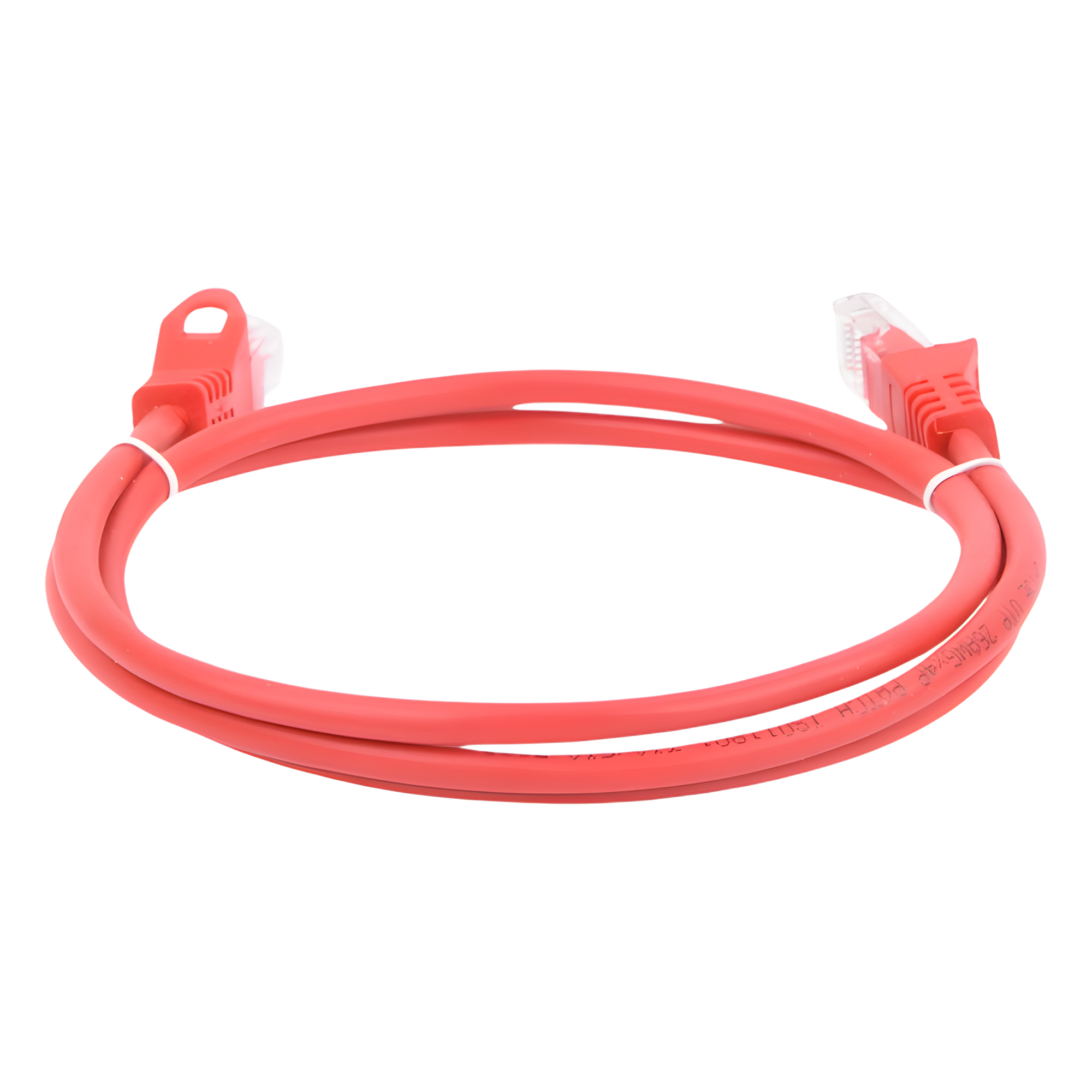 Cable de Parcheo UTP Cat6 / 0.5 m (1.64 ft) / Cobre Puro / Conectores RJ45 Chapados en Oro / Rojo