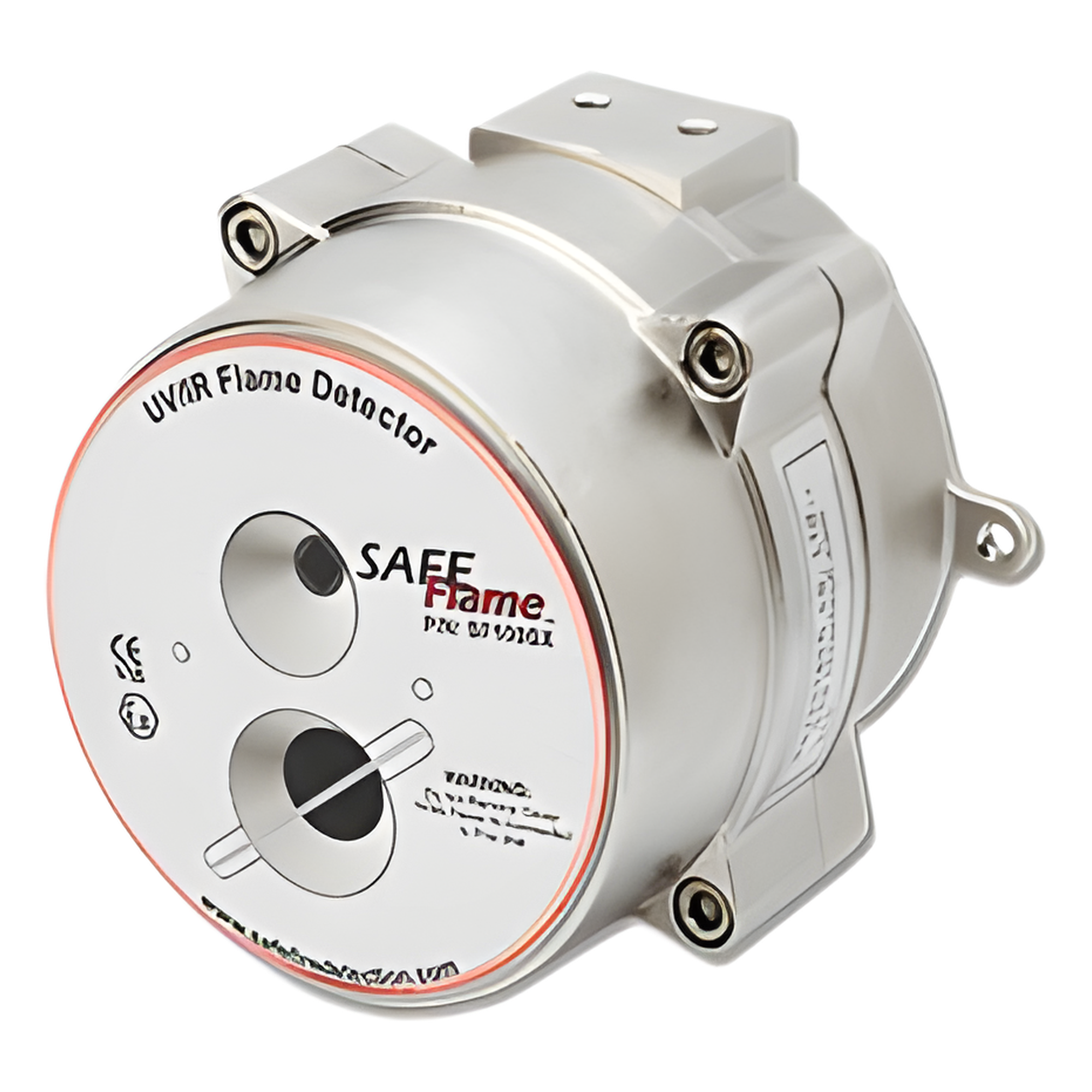 Detector de Flama UV/IR / Alcance 30 m (98.4 ft) / Campo 90° / A Prueba de Explosión / Aluminio o Acero Inoxidable / -40°C a 75°C — SAFE FIRE DETECTION INC. · SKU SF-100SX