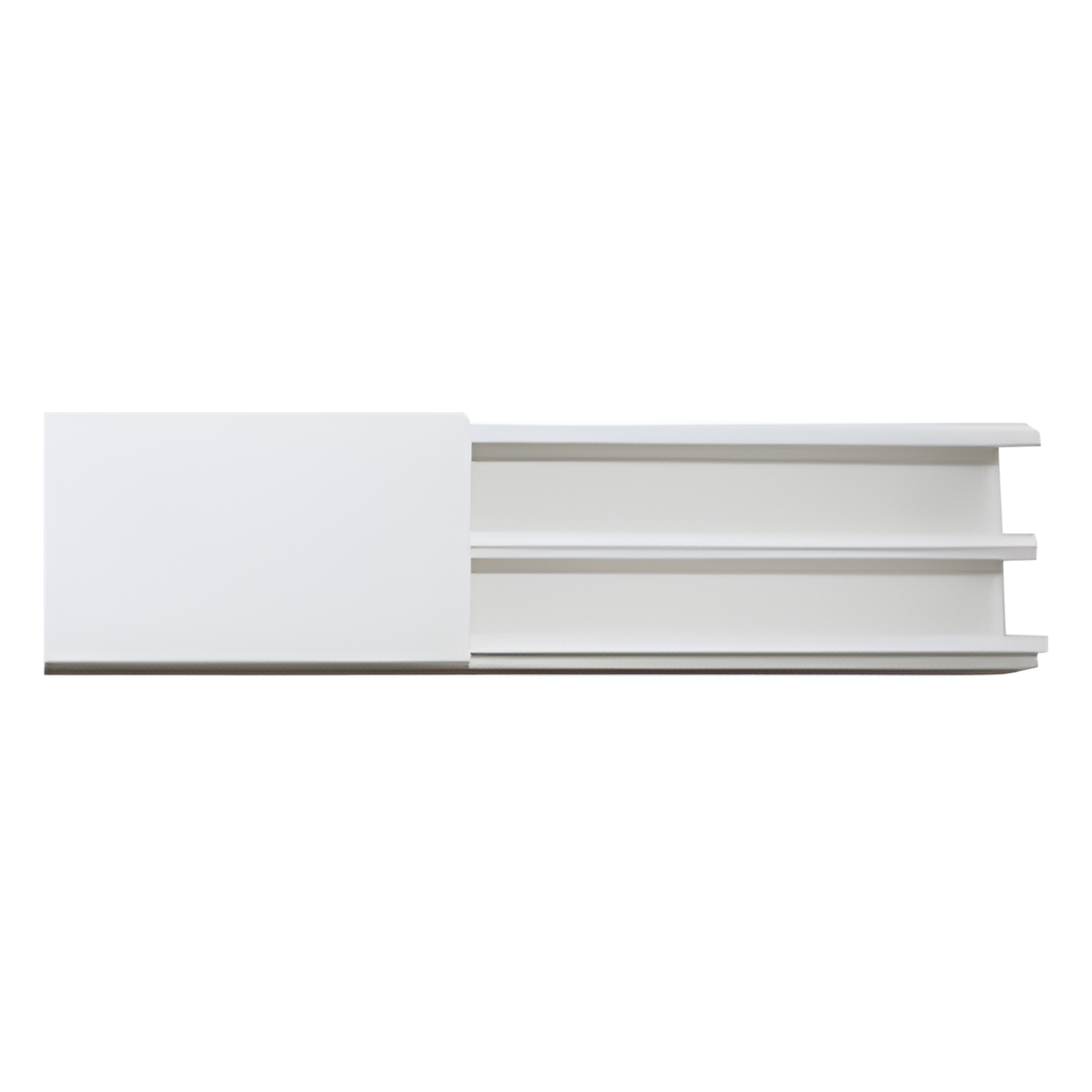 Canaleta de PVC / 17 x 35 mm / 2.5 m (8.2 ft) / Auto-extinguible / Resistente a UV — THORSMAN · SKU TMK-1735