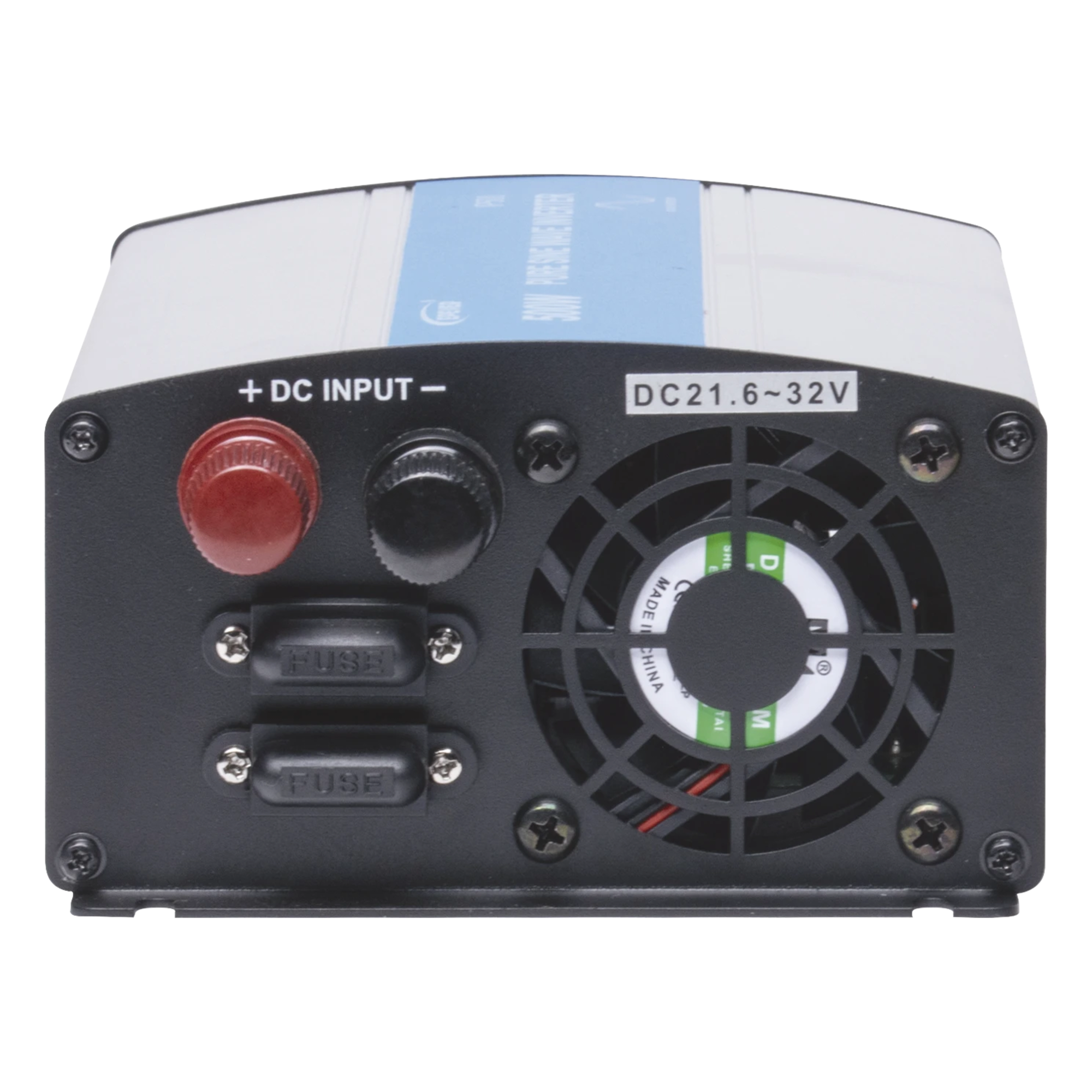 Inversor de Onda Senoidal Pura / 400 W Nominal / 500 W Pico / Entrada 12 VCC / Salida 120 VCA / 9.1 × 5.2 × 2.9 in