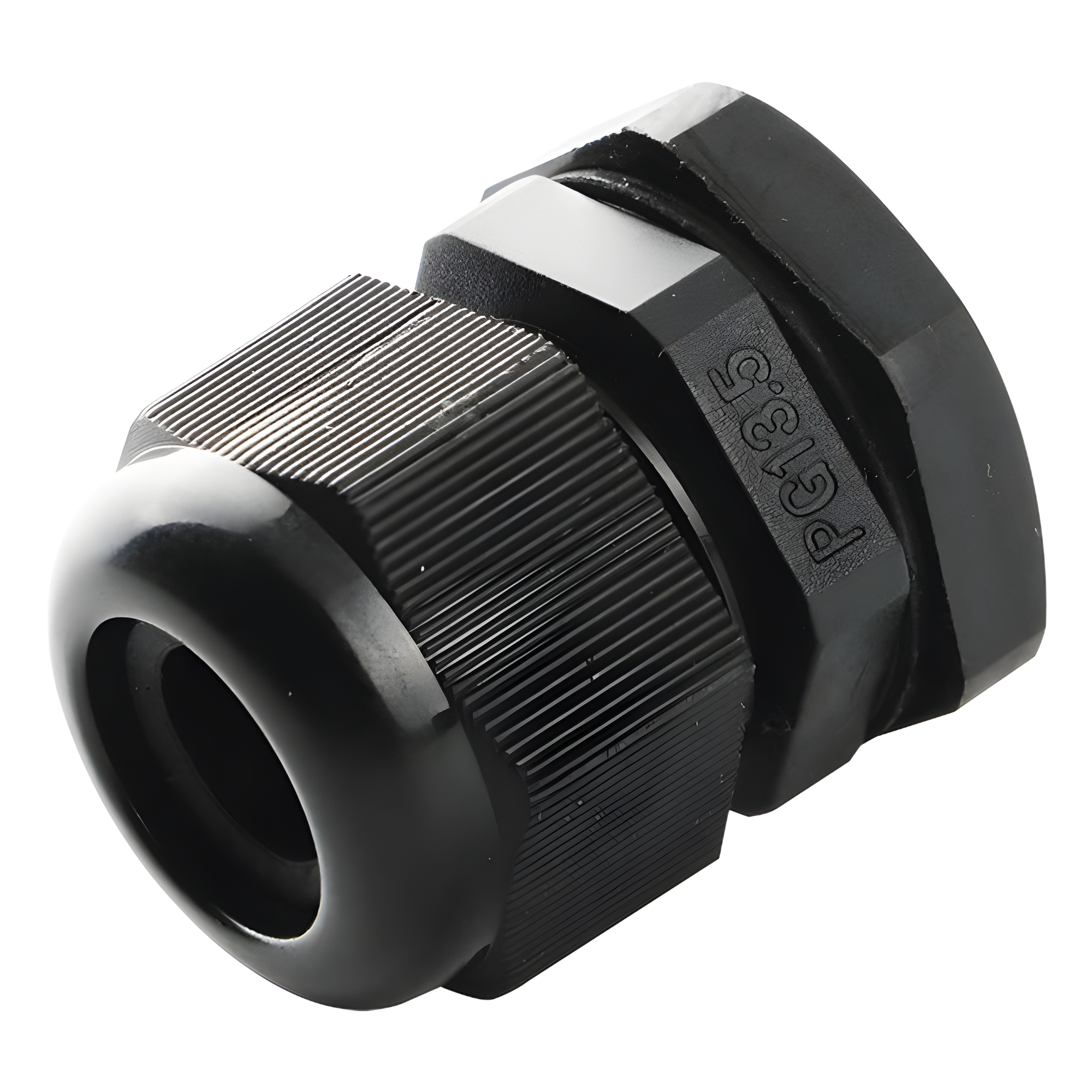 Conector Tipo Glándula / IP67 / Rosca M12×1.5 / Rango de Cable 3.5 a 6 mm — TXPRO · SKU TXG-PG7-BK