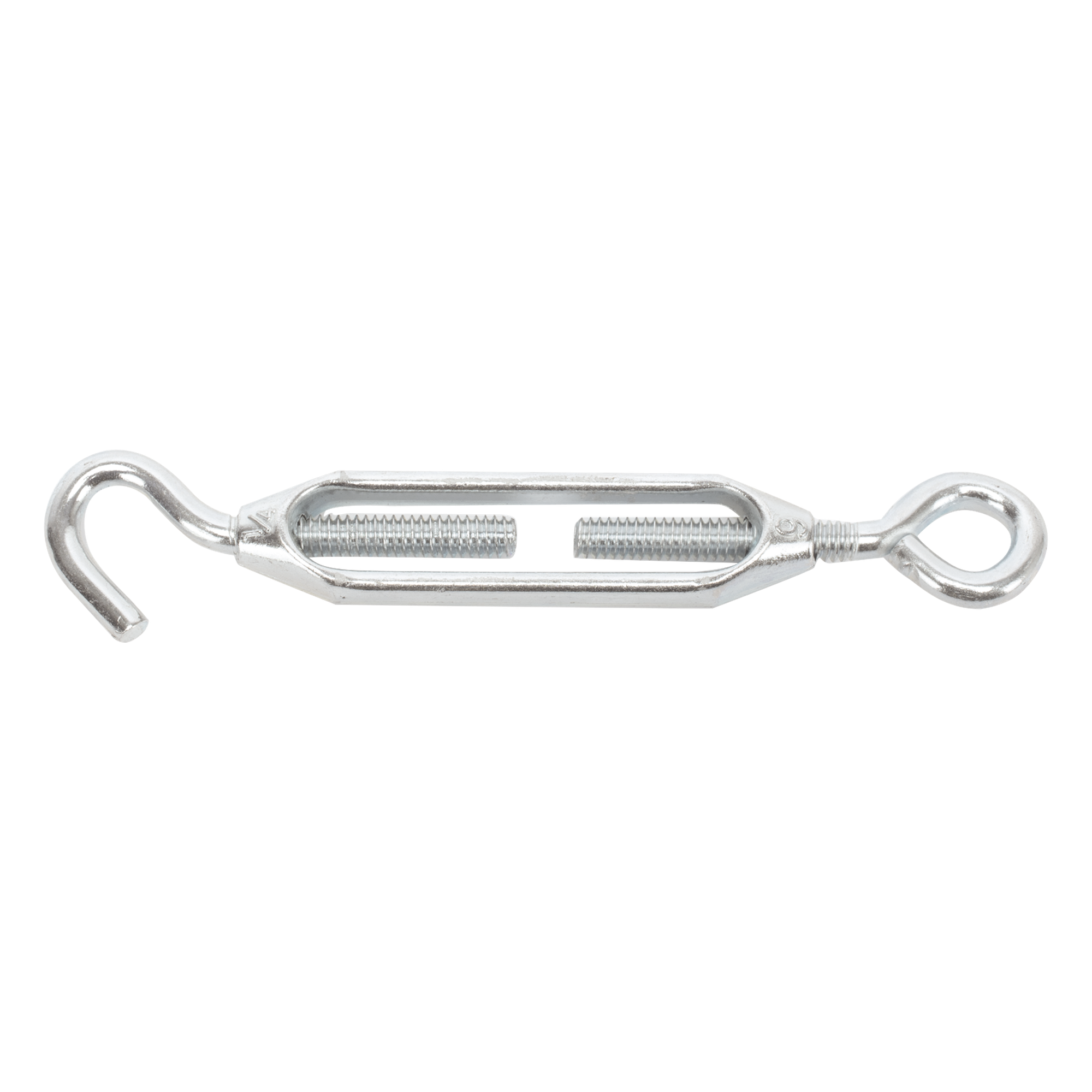 Tensor de Cable / Ojo-Gancho / 1/4 in / Carga 150 kg / Carrera 2-1/8 in / Aleación de Zinc / Galvanizado en Caliente — SYSCOM TOWERS · SKU TENL1/4OGJ