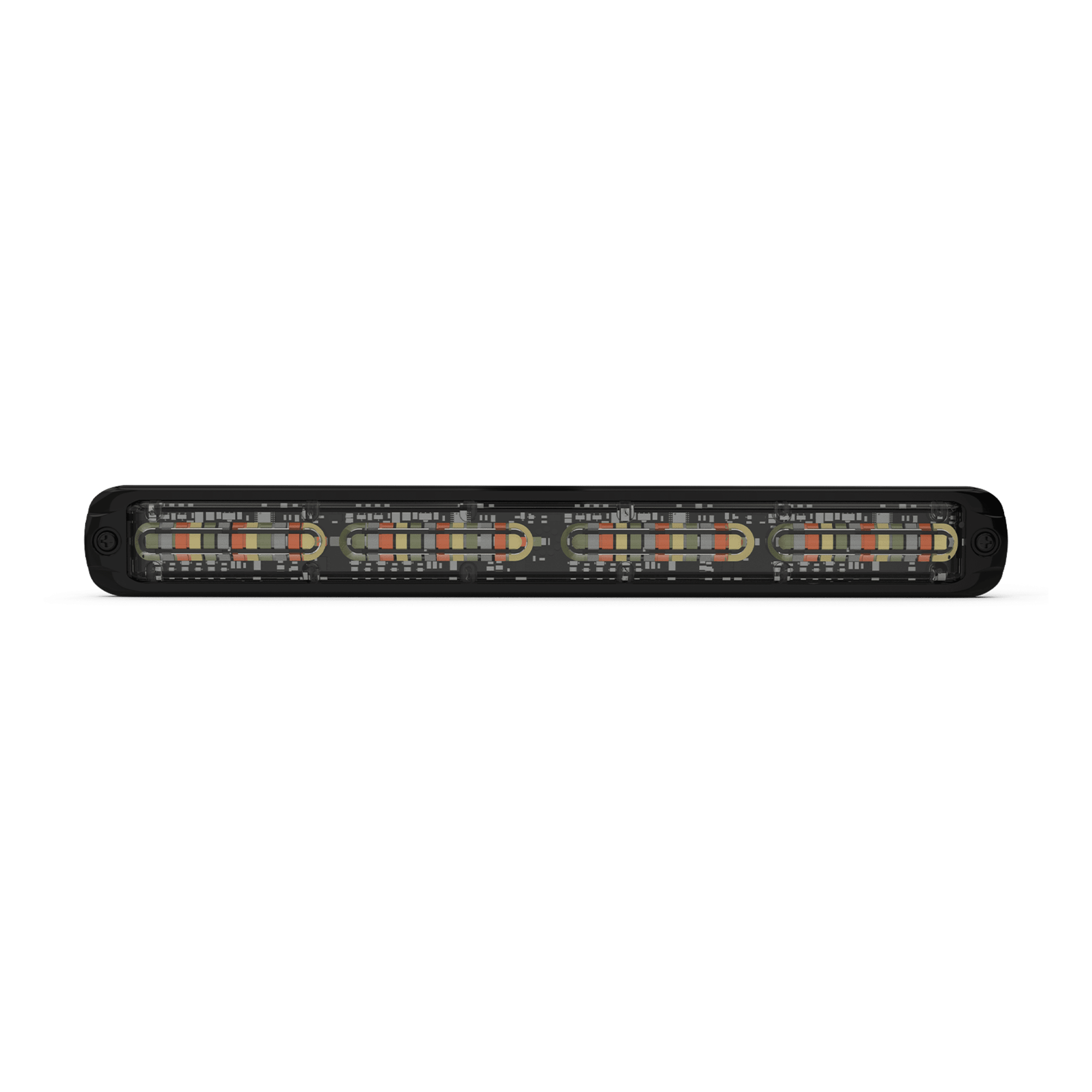 Luz LED de Advertencia / Perfil Ultra Delgado / Quad-Color 48 LED / 11 Pulgadas / IP67/IP69K / Traffic Advisor / Sincronización Múltiple Unidades — ECCO · SKU CD3804RBAW