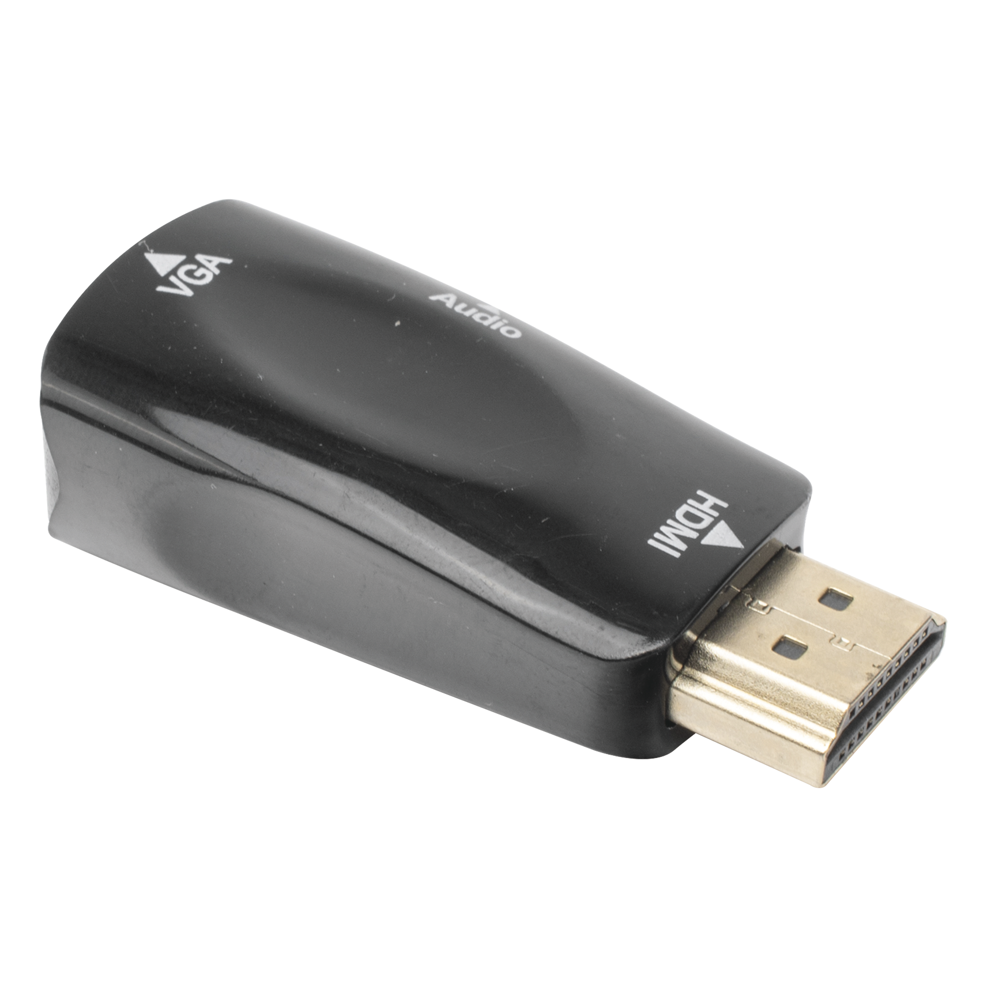 Adaptador (Convertidor) HDMI a VGA  / HDMI Macho a VGA Hembra / Resolución 1920x1080 @ 60Hz  / Adaptador de Audio de 3.5 mm / Chapado en Níquel