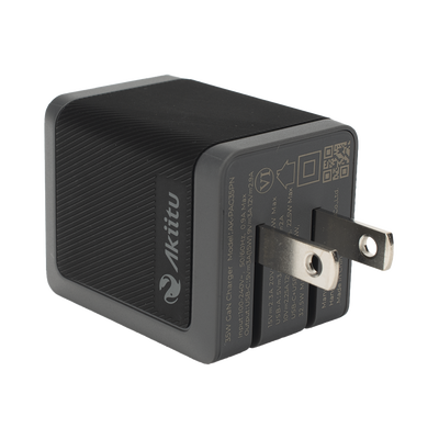 Cargador GaN III / 35W Total / USB-C PD 35W + USB-A 22.5W / Carga Simultánea / Enchufe Plegable / 6 Capas de Protección