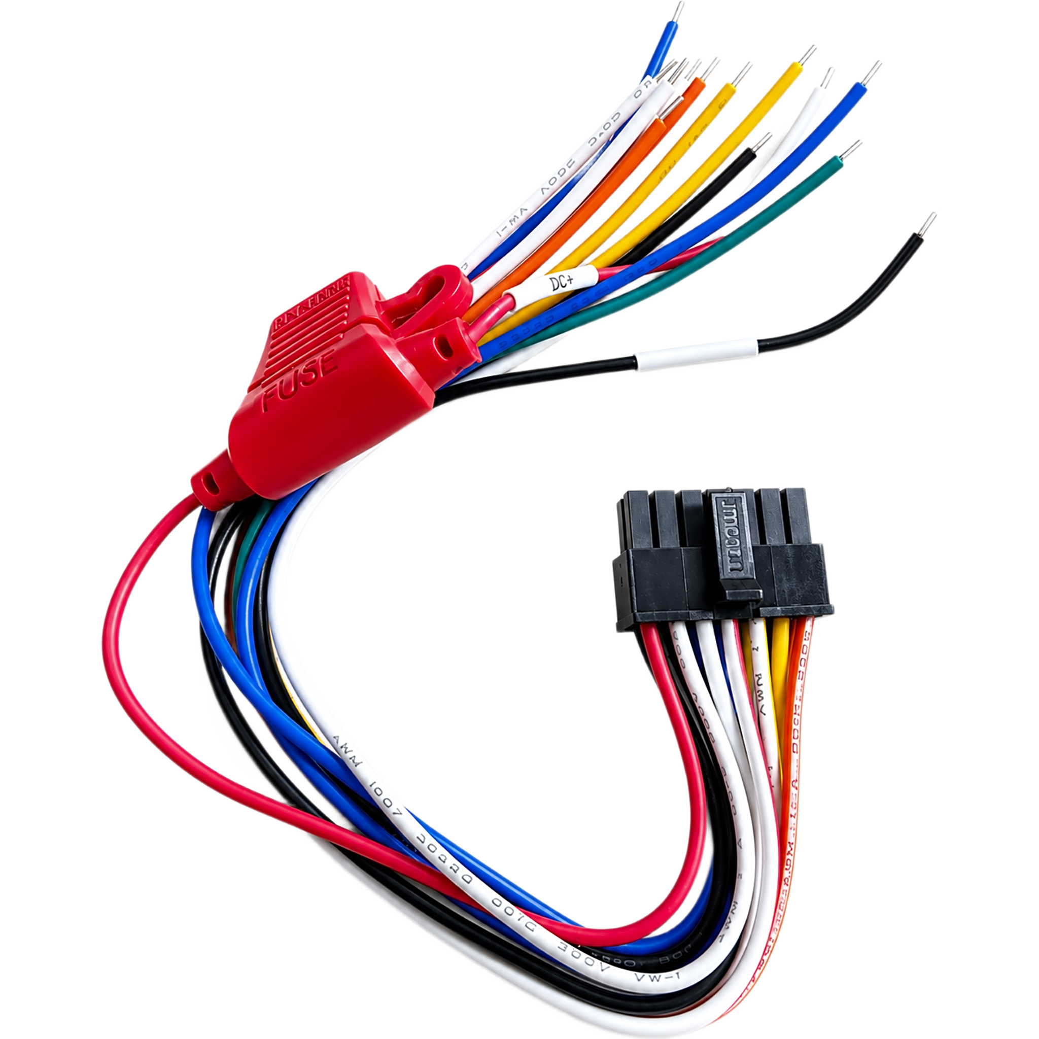Arnés de Alimentación e I/O / DC 11.4-36V / 2A / Protección Sobrecarga y Cortocircuito / Diseño Compacto — MEITRACK · SKU ARNEST633L