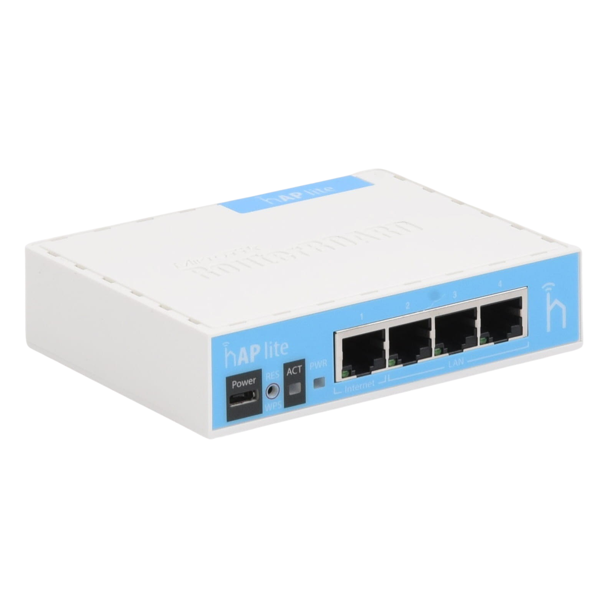(hAP Lite) 4 Puertos Fast Ethernet y  Wi-Fi 2.4 GHz 802.11 b/g/n