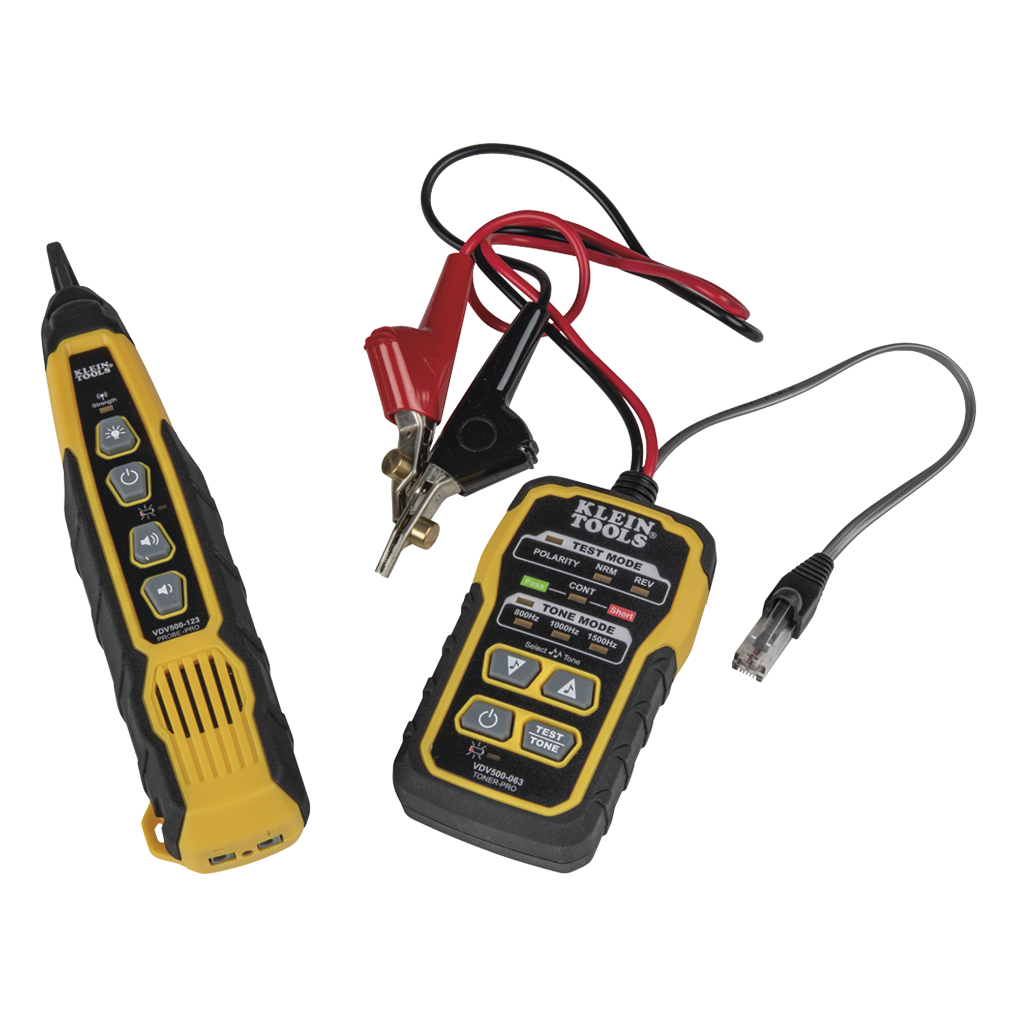 Kit Generador de Tono y Sonda / Cableado No Energizado / Alcance >1000 pies (304.8 m) / RJ11/RJ45 / 5 Cadencias / Prueba Continuidad y Polaridad — KLEIN TOOLS · SKU VDV500-820