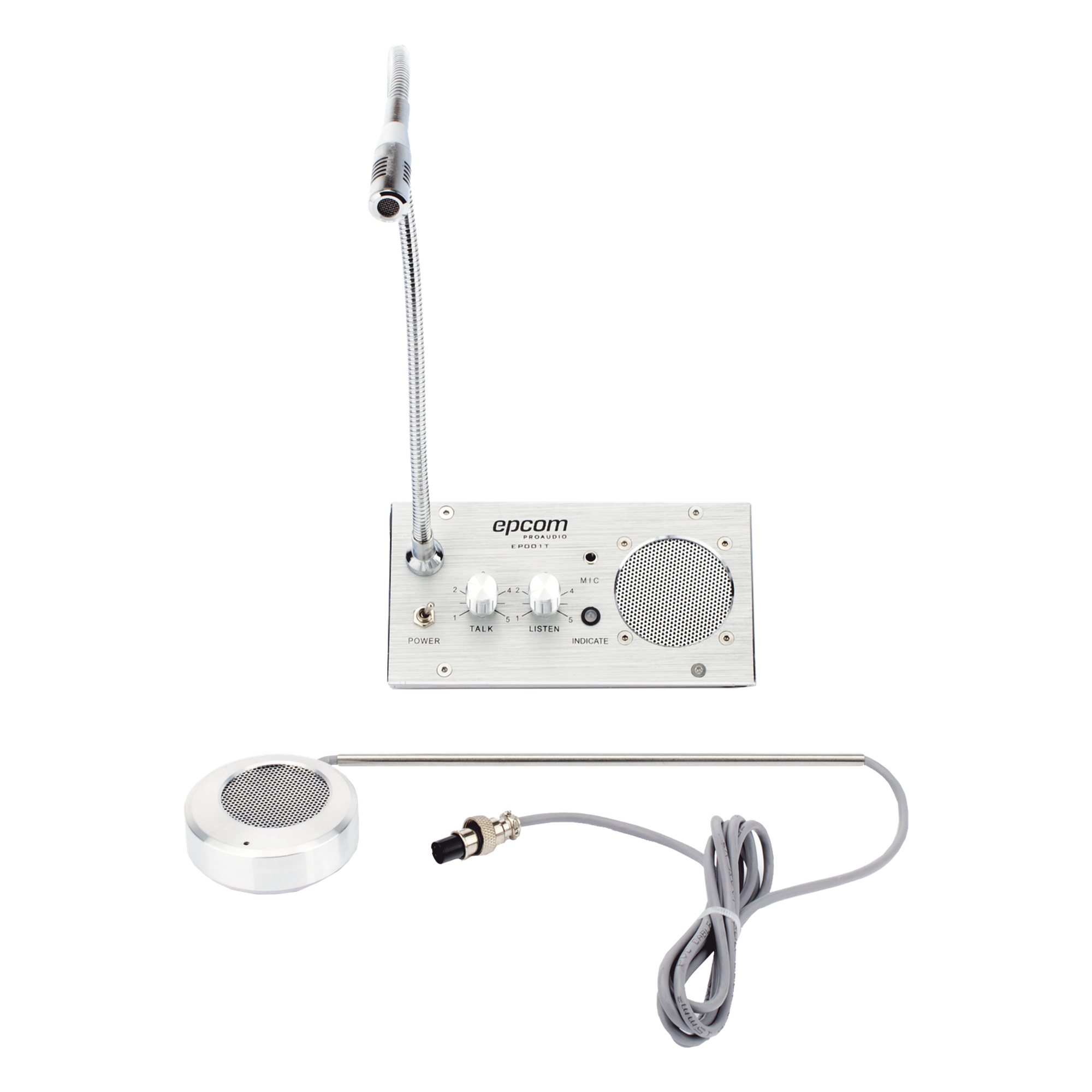 Sistema de Intercomunicación | Ideal para Ventanillas | Audio de voz de dos vías | 12V/1A 2W | Micrófono Interior + Micrófono Exterior