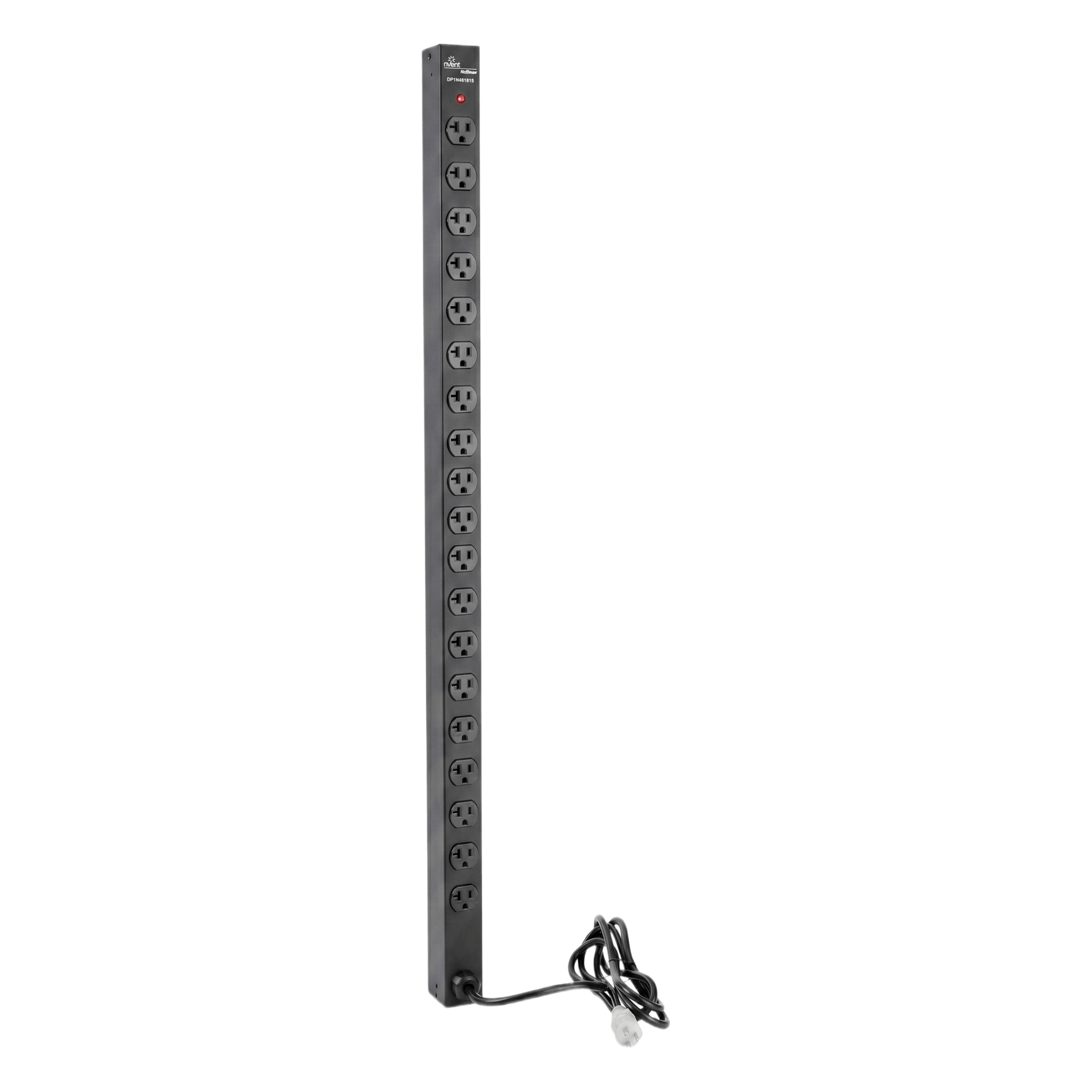 PDU Vertical para Rack con 18 Tomas NEMA 5-15R, 15A, 1.22 m (48 in) de Altura, Acero Color Negro