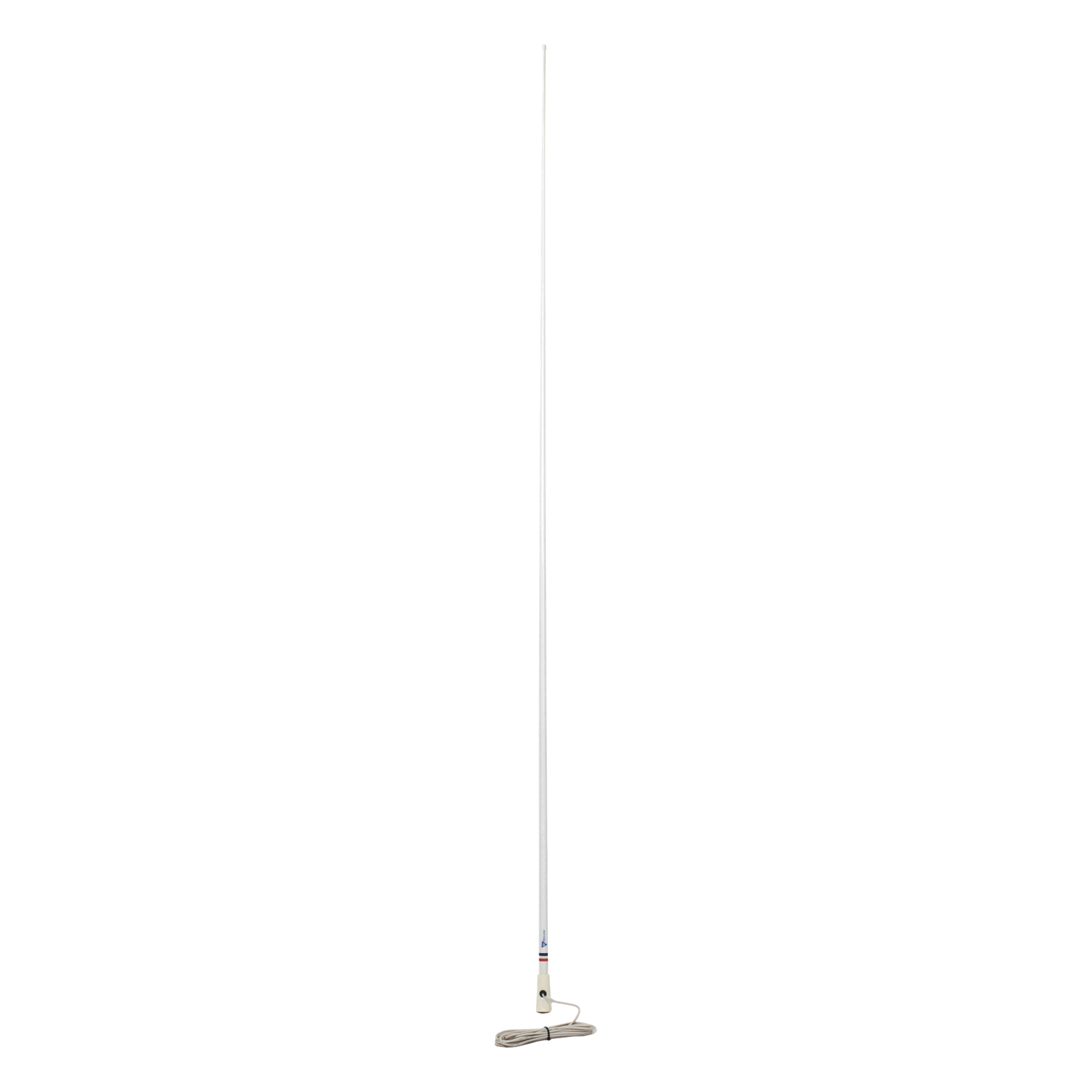 Antena Marina VHF / Fibra de Vidrio / 156-163 MHz / 6.5 dBi / Cable 10 m (32.8 ft) / IP67 / 2.4 m (7.9 ft)