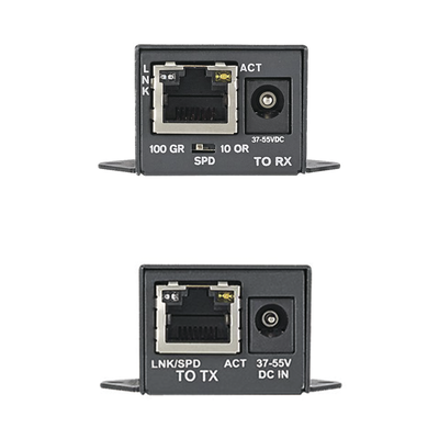 Kit de Extensor PoE/PoE+, Hasta 610 Metros (2000 ft) con Cable Cat5e o Cat6, 10/100Mbps, Incluye Transmisor, Receptor y Fuente de Alimentación 