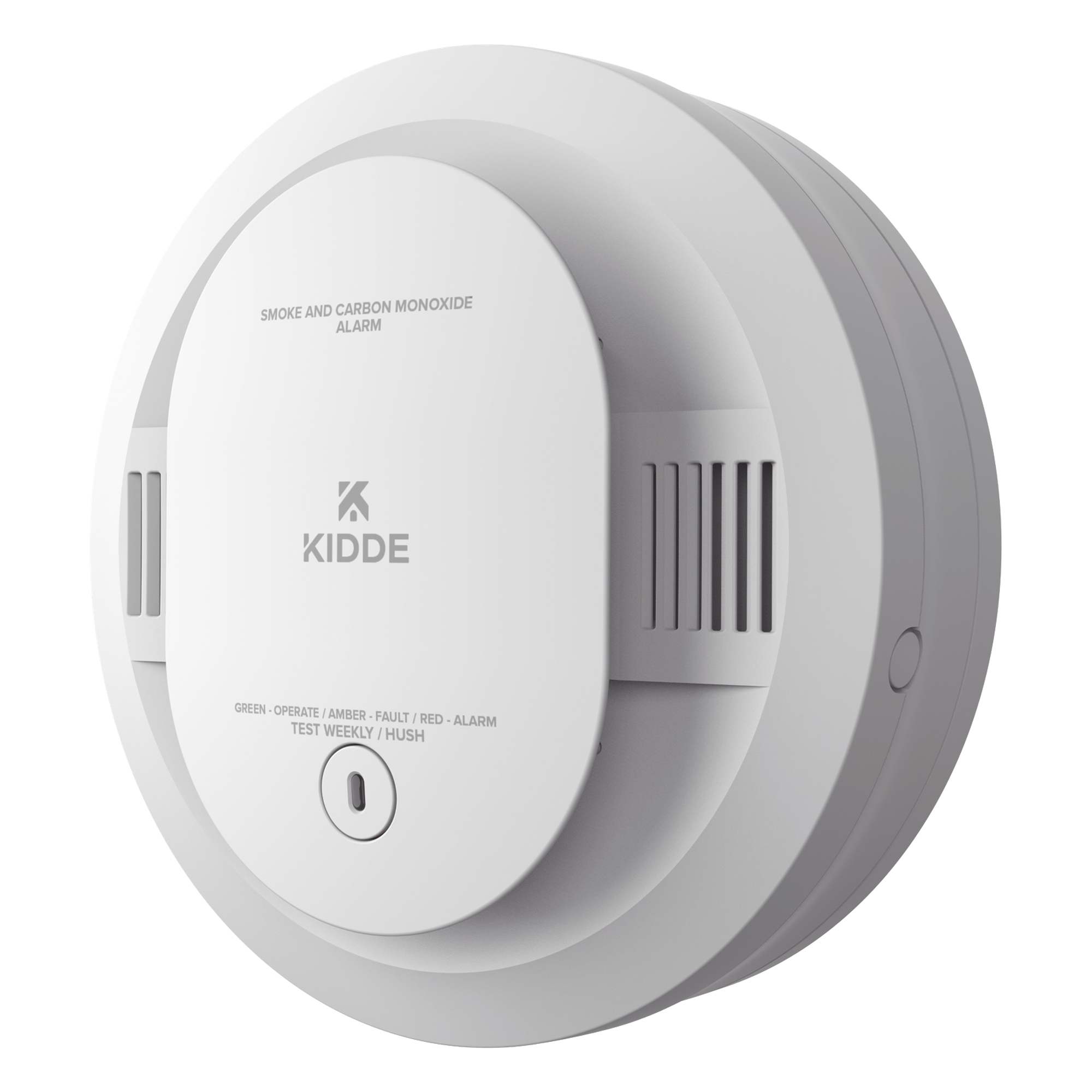 Alarma Combinada de Humo y CO / Sensor Fotoeléctrico y Electroquímico / Alimentación por Baterías AA / Función Hush / Vida Útil 10 Años — KIDDE · SKU 30CUDR-1