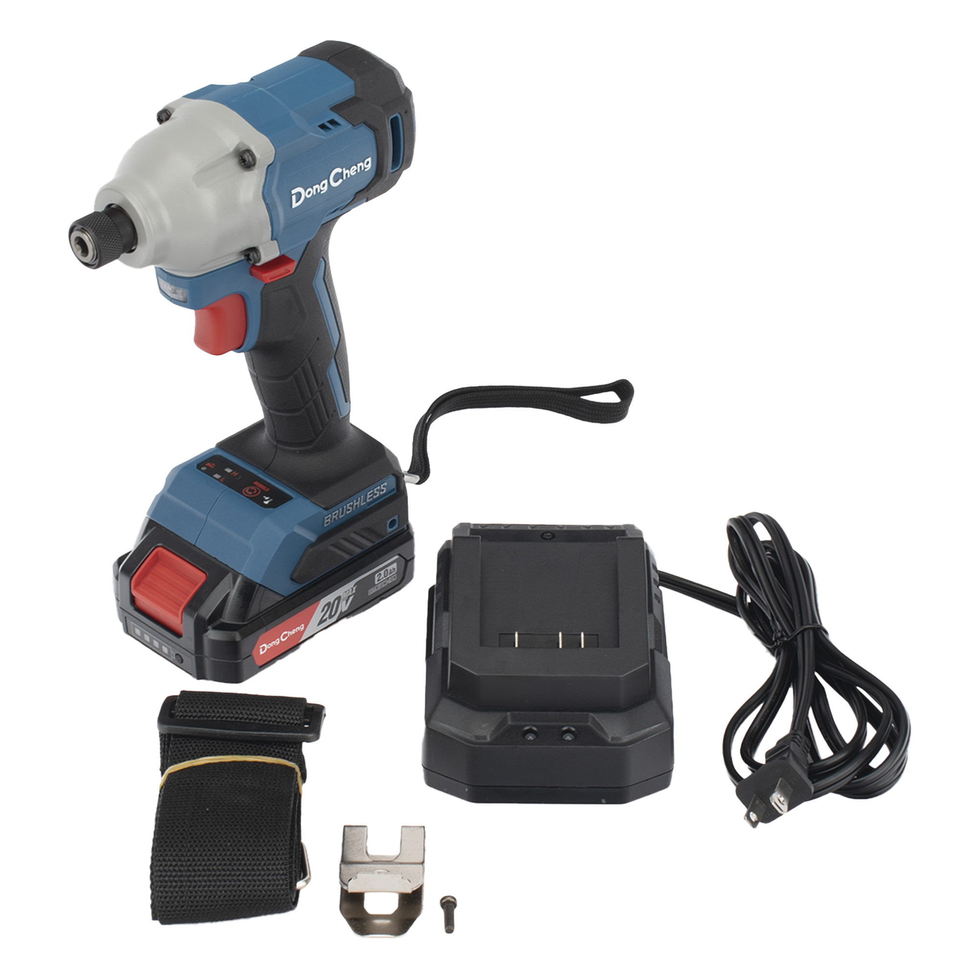 Atornillador de Impacto Inalámbrico / 20V / Brushless / 1/4 in Hexagonal / 90-180 Nm / 2 Velocidades 0-2000 rpm / 1.6 kg
