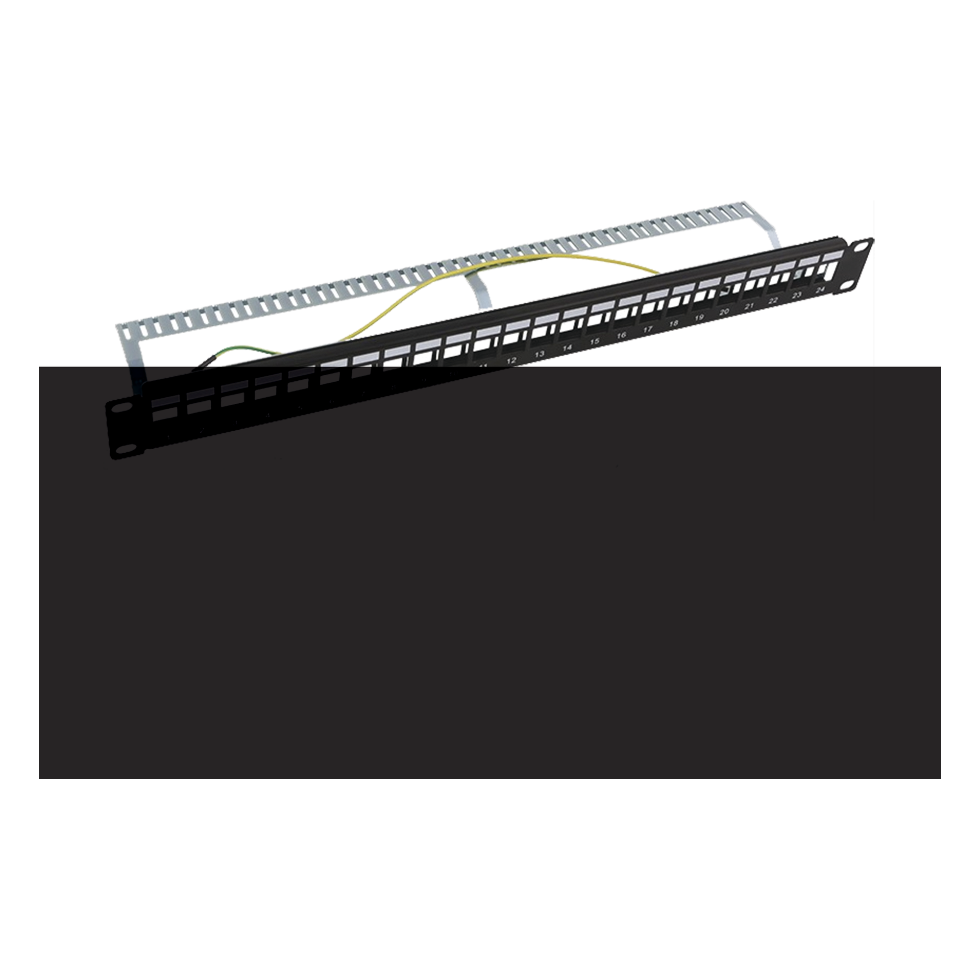 Panel de Parcheo Modular Blindado / 24 Puertos STP / 1U / Acero SPCC 1.5mm / Ángulo Ajustable ±30' — LINKEDPRO BY EPCOM · SKU LP-PP-23-STP-BK-24P