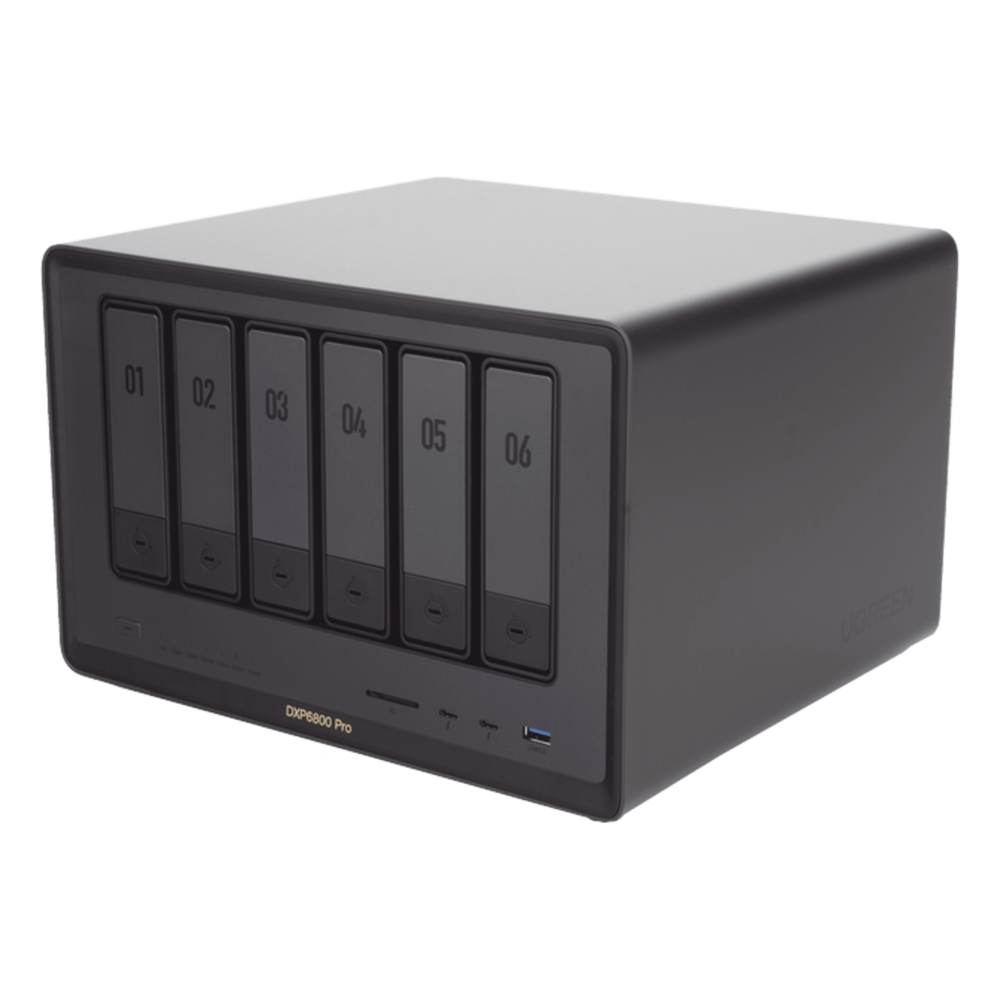 NAS / 6 Bahías + 2 NVMe / Intel i5 / Thunderbolt 4 / 10GbE / DDR5 64GB / HDMI
