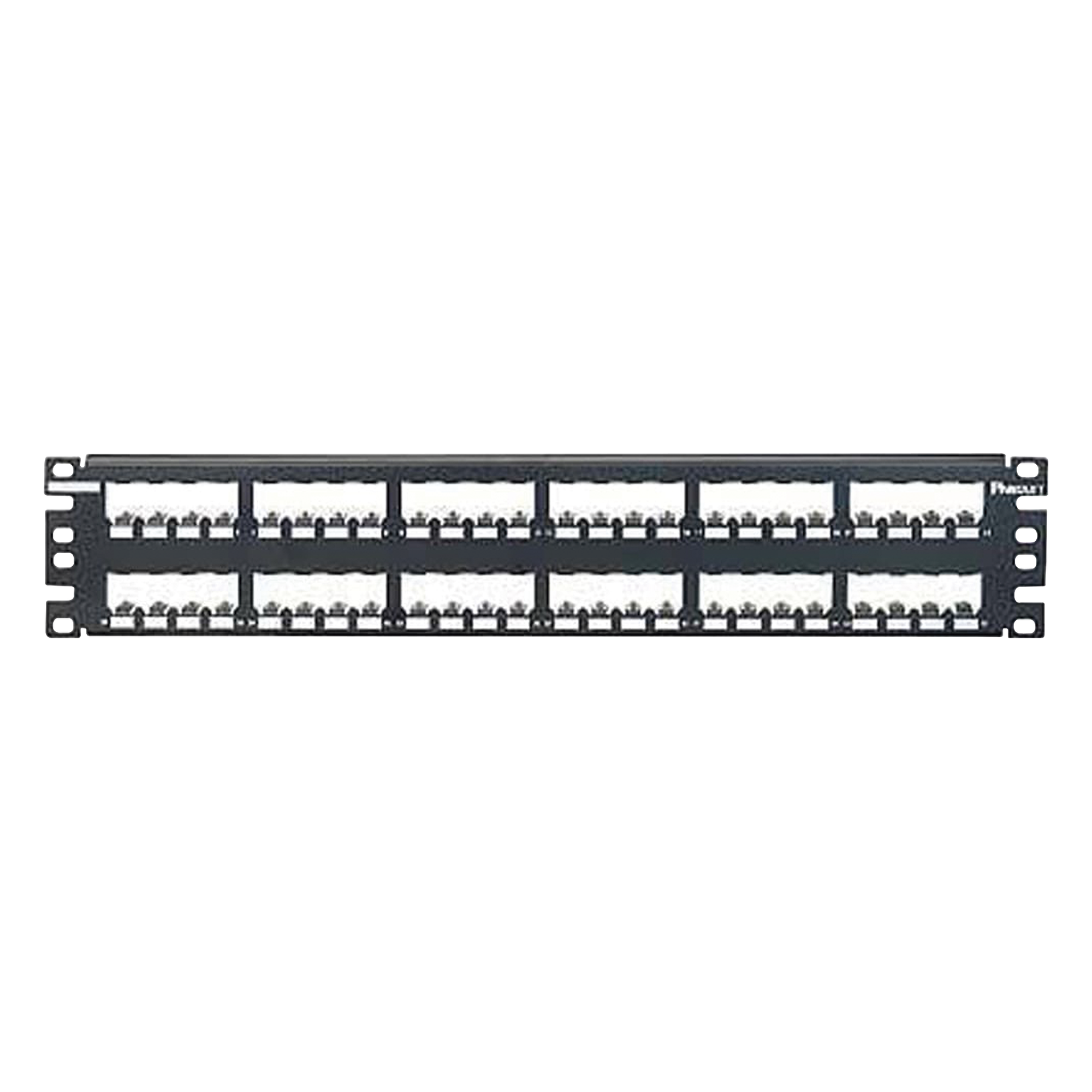 Panel de Parcheo Modular / 48 Puertos / 2UR / Plano / Totalmente Blindado / Acero Inoxidable / Rack 19" — PANDUIT · SKU CP48BLY