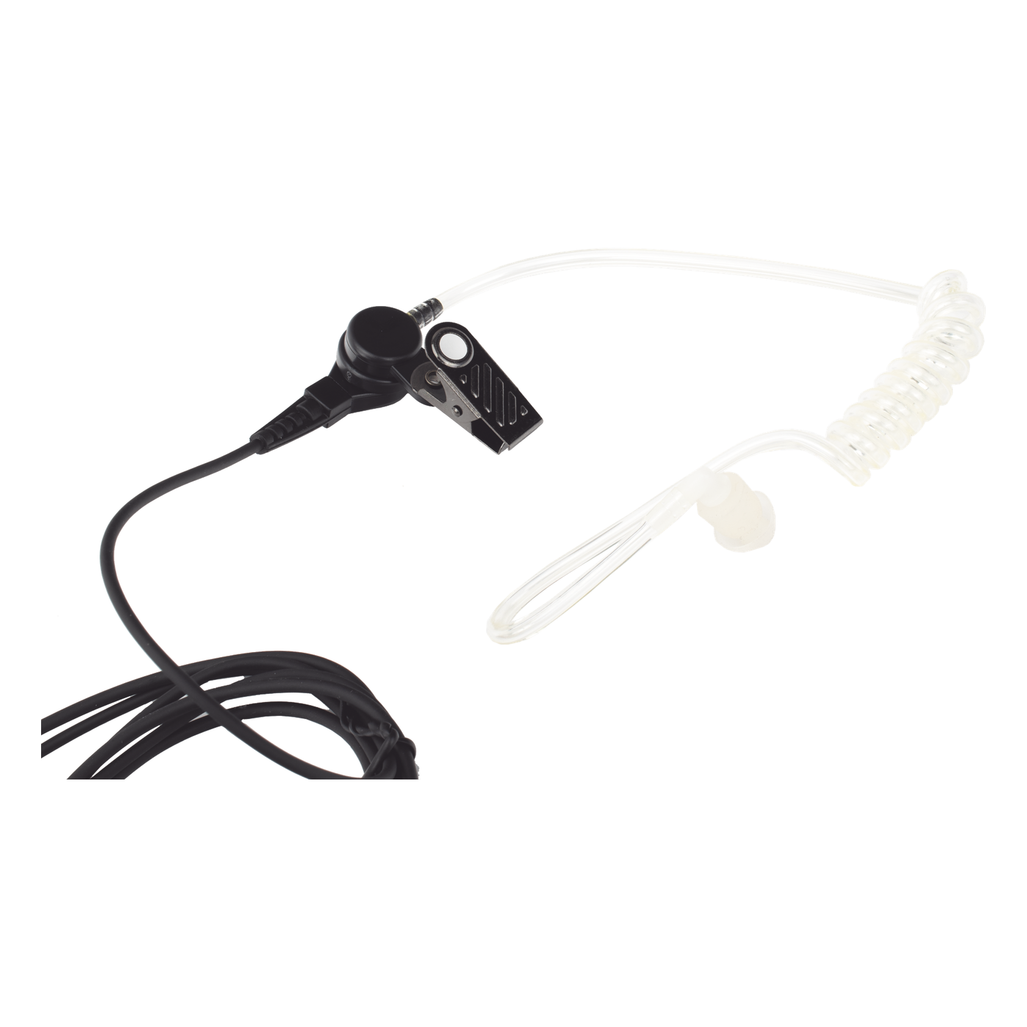 Micrófono-Audífono de Tubo Acústico / Grado Médico / PTT de Alta Resistencia / Cable Reforzado con Kevlar / Compatible con Radios KENWOOD y TXPRO
