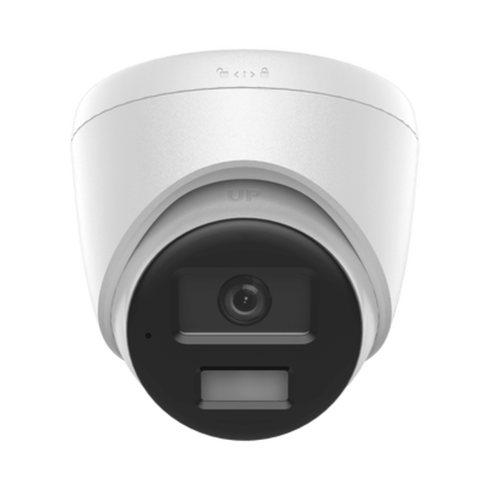 [Dual Light] Turret IP 4 Megapixel  / Lente 2.8 mm / 20 mts IR + 20 mts Luz Blanca / Micrófono Integrado / ACUSENSE Lite / Exterior IP67 / PoE / dWDR / H.265+ / ONVIF