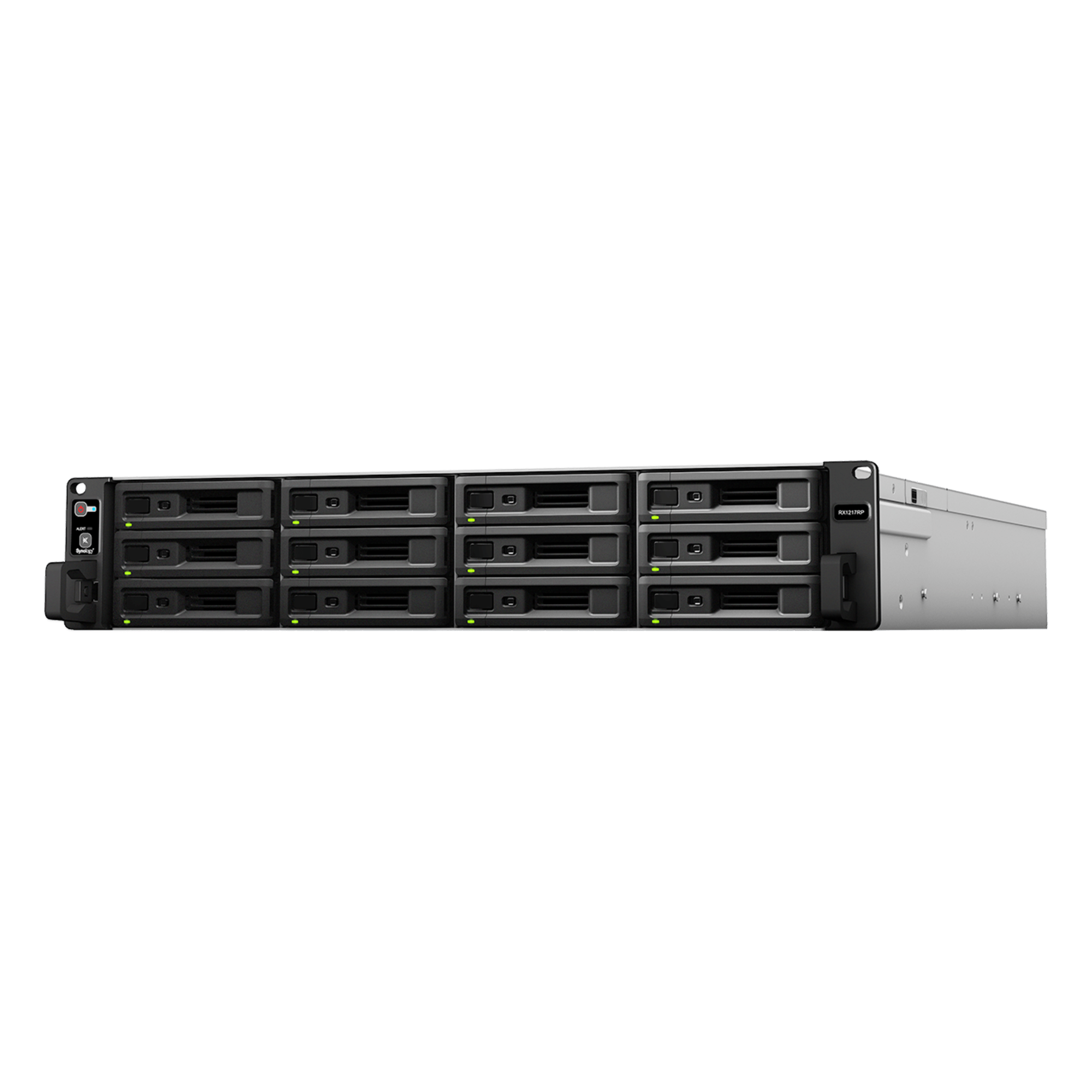 Unidad de Expansión NAS / 12 Bahías de Disco / Fuentes de Alimentación Redundantes / Expansión de Volumen en Caliente / Rack 2U — SYNOLOGY · SKU RX-1217RP