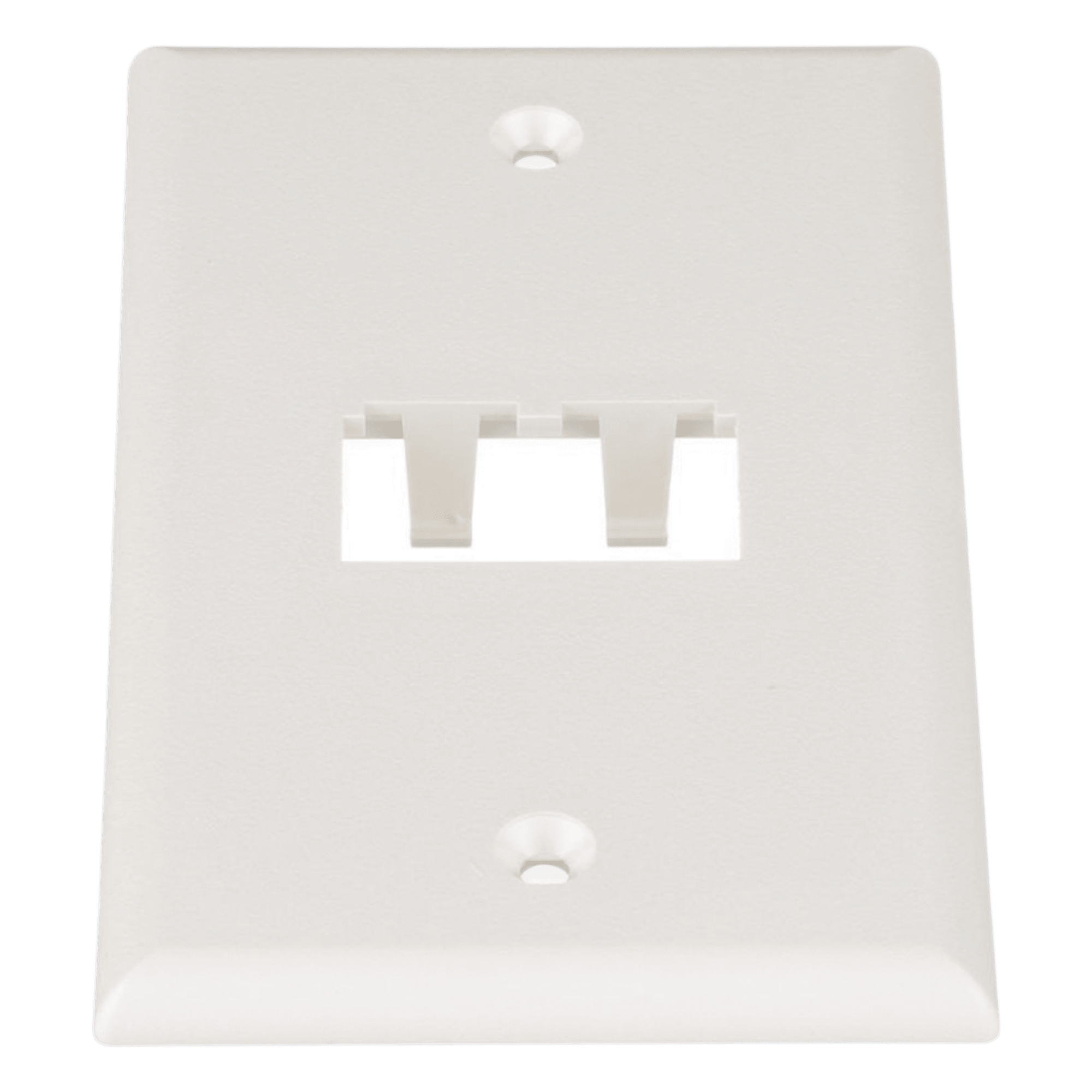 Placa de Pared Vertical / 2 Puertos Mini-Com / 69.8 x 114.3 mm / 2.75 x 4.5 pulg. / Blanco Mate / ABS — PANDUIT · SKU CFP2IW
