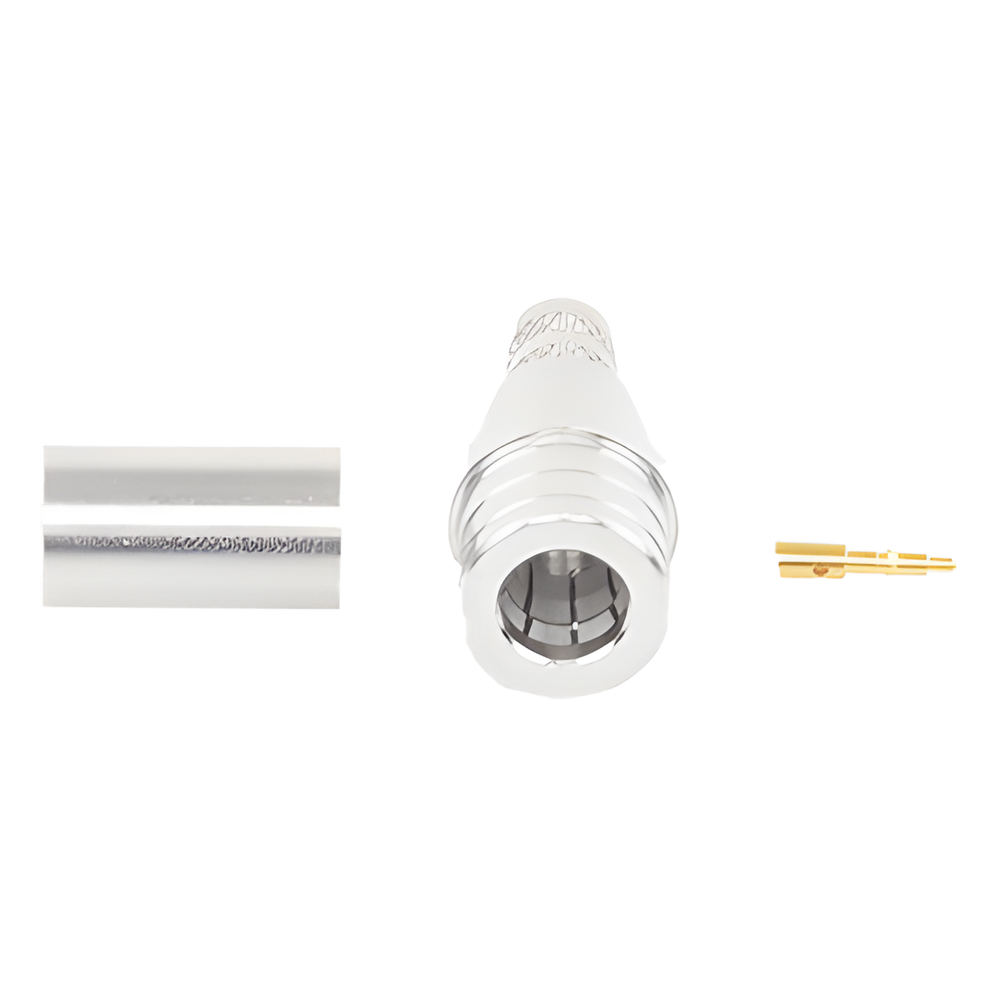 Conector RF Coaxial / QMA Macho / Anillo Plegable / 50 Ω / 0-6 GHz / 335 VRMS / RG-8/X, LMR-240