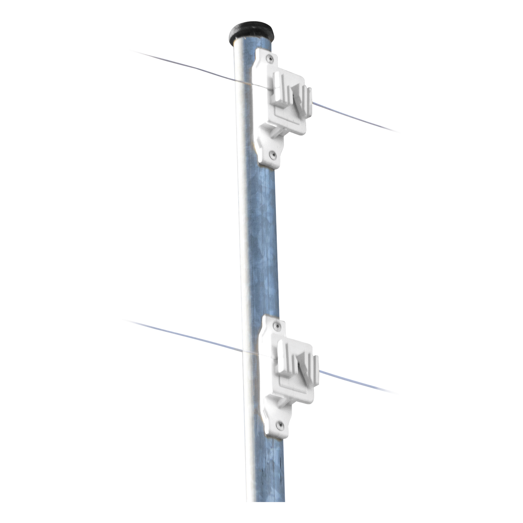 Aislador de Paso para Cerco Eléctrico / Aislamiento 18 kV / Resistencia Mecánica 10.2 kg / Protección UV / Polipropileno y Policarbonato — SFIRE · SKU SFPASOW